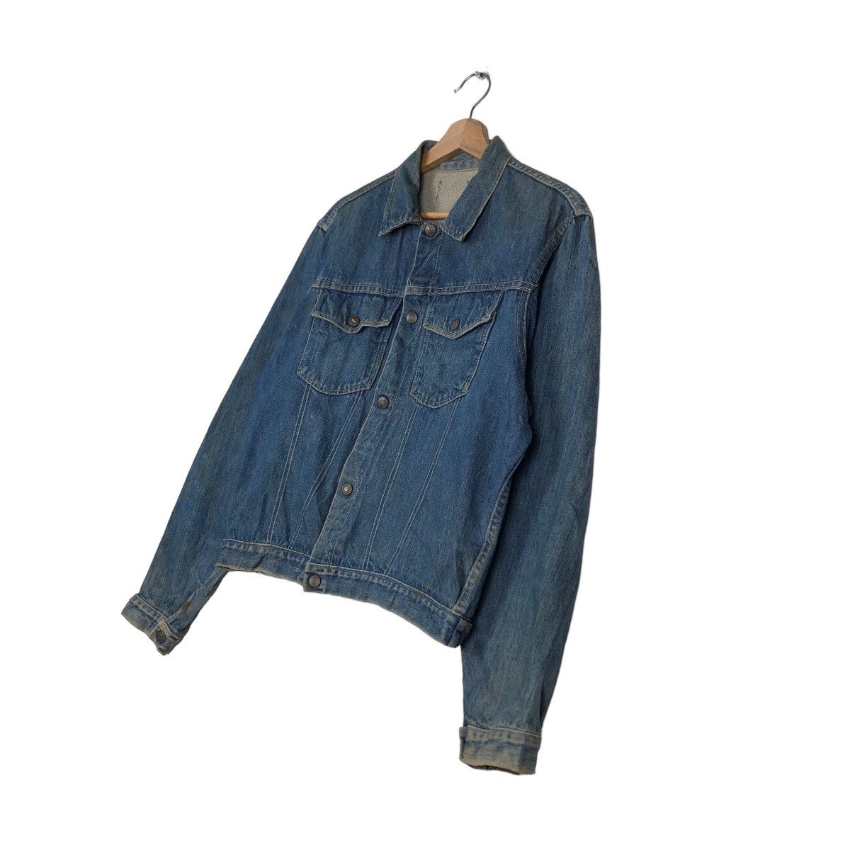 Japanese Brand 🔥Vintage Biker Denim Trucker Jacket Made Well Union Made Size US M / EU 48-50 / 2 - 2 Thumbnail