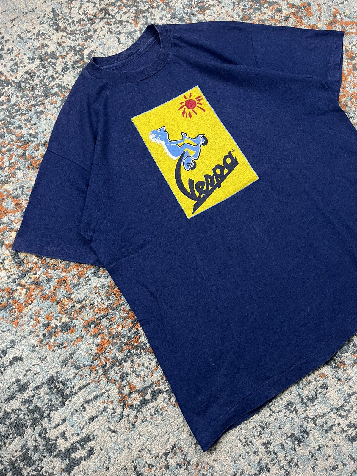 Vintage Vintage 90s Piaggio Vespa sctooters / motorcycles promo tee Size US XL / EU 56 / 4 - 2 Thumbnail