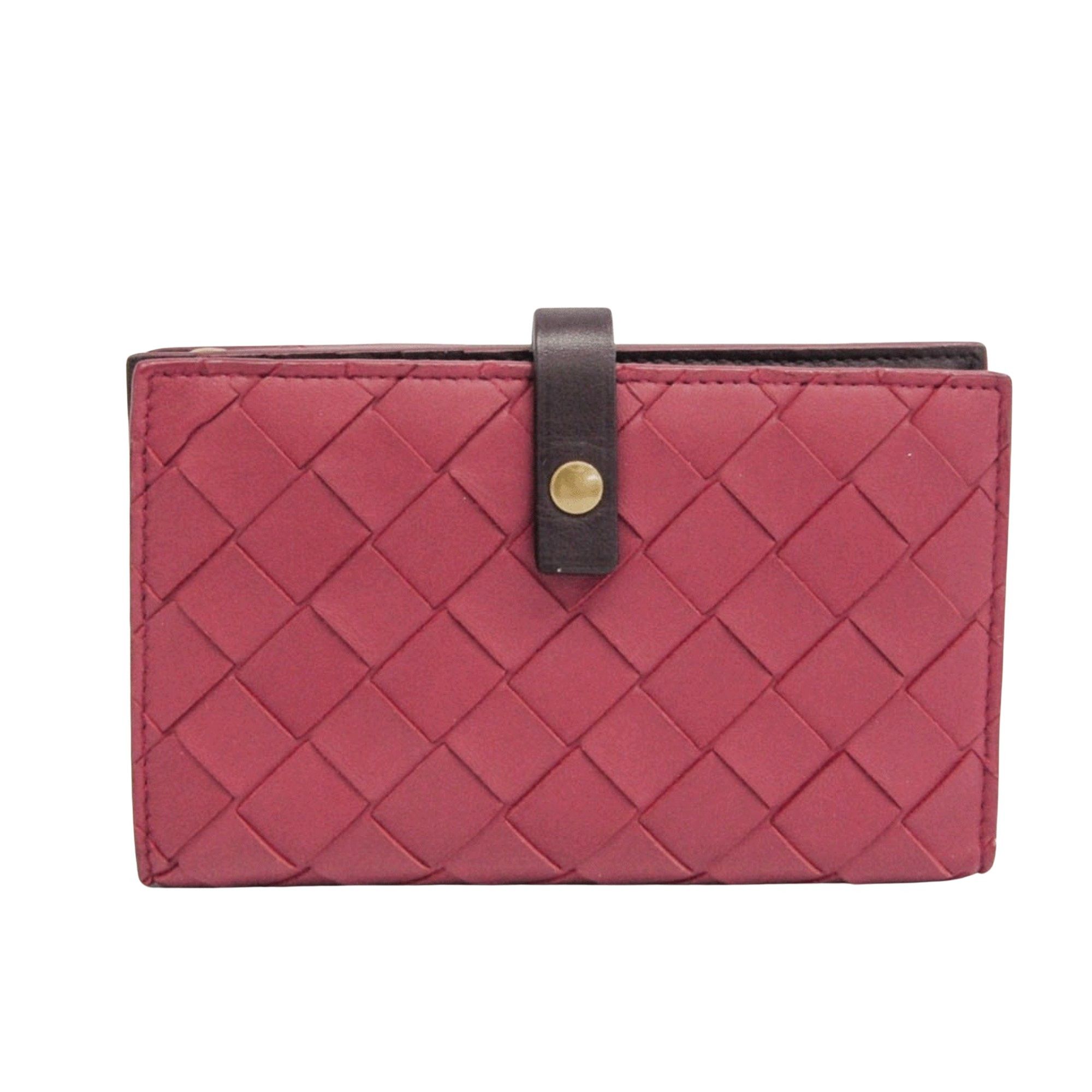 Bottega Veneta Intrecciato Pink Leather Wallet (Pre-Owned) Size ONE SIZE - 1 Thumbnail