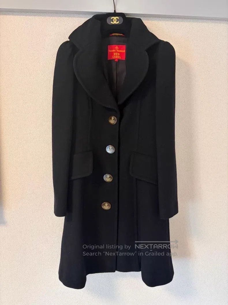 Vivienne Westwood Vivienne Westwood Heart Collar Woolen Black Overcoat Size L / US 10 / IT 46 - 2 Thumbnail