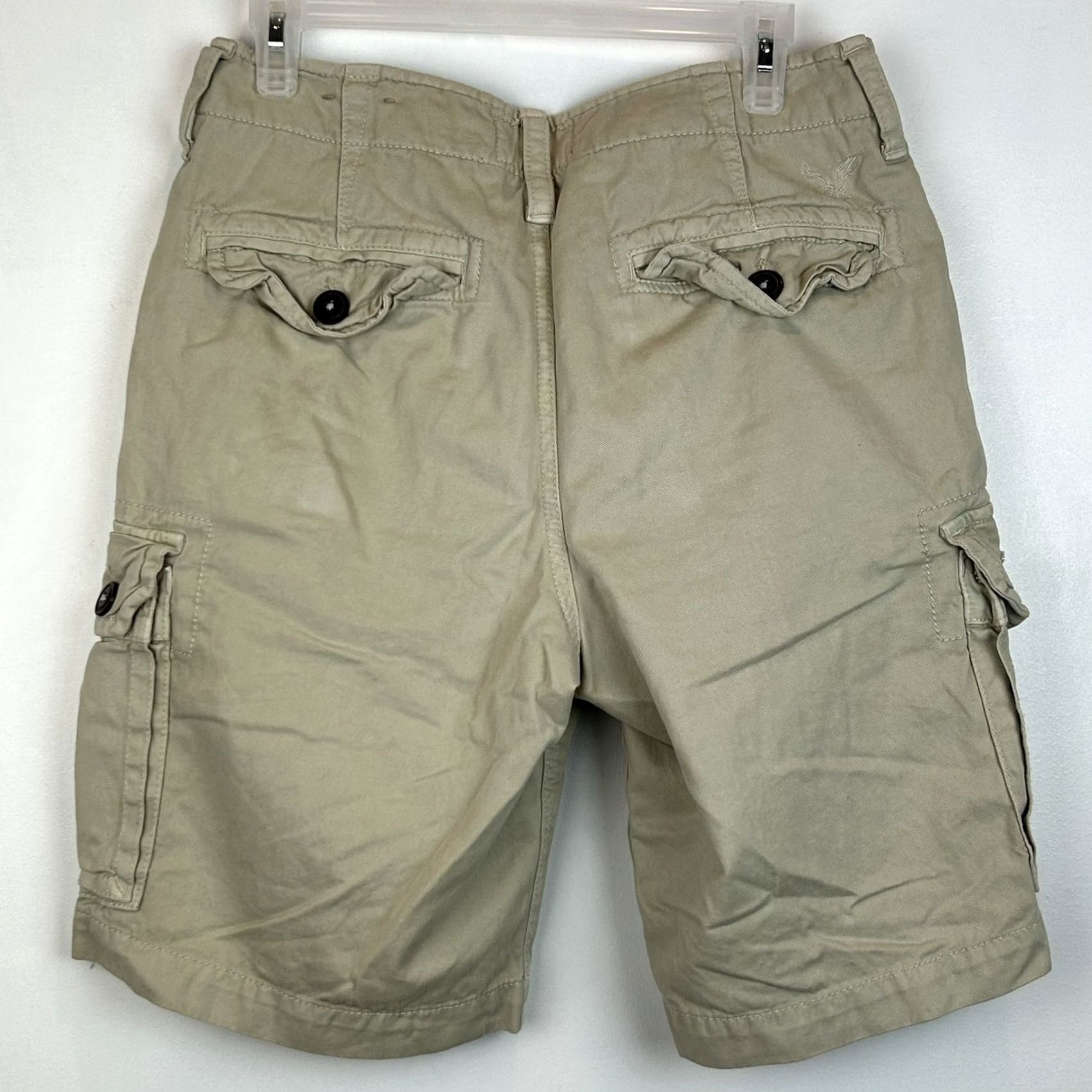 American Eagle Outfitters American Eagle Shorts Mens 30 Classic Cargo Y2K Pockets Khaki Beige Size US 30 / EU 46 - 2 Thumbnail