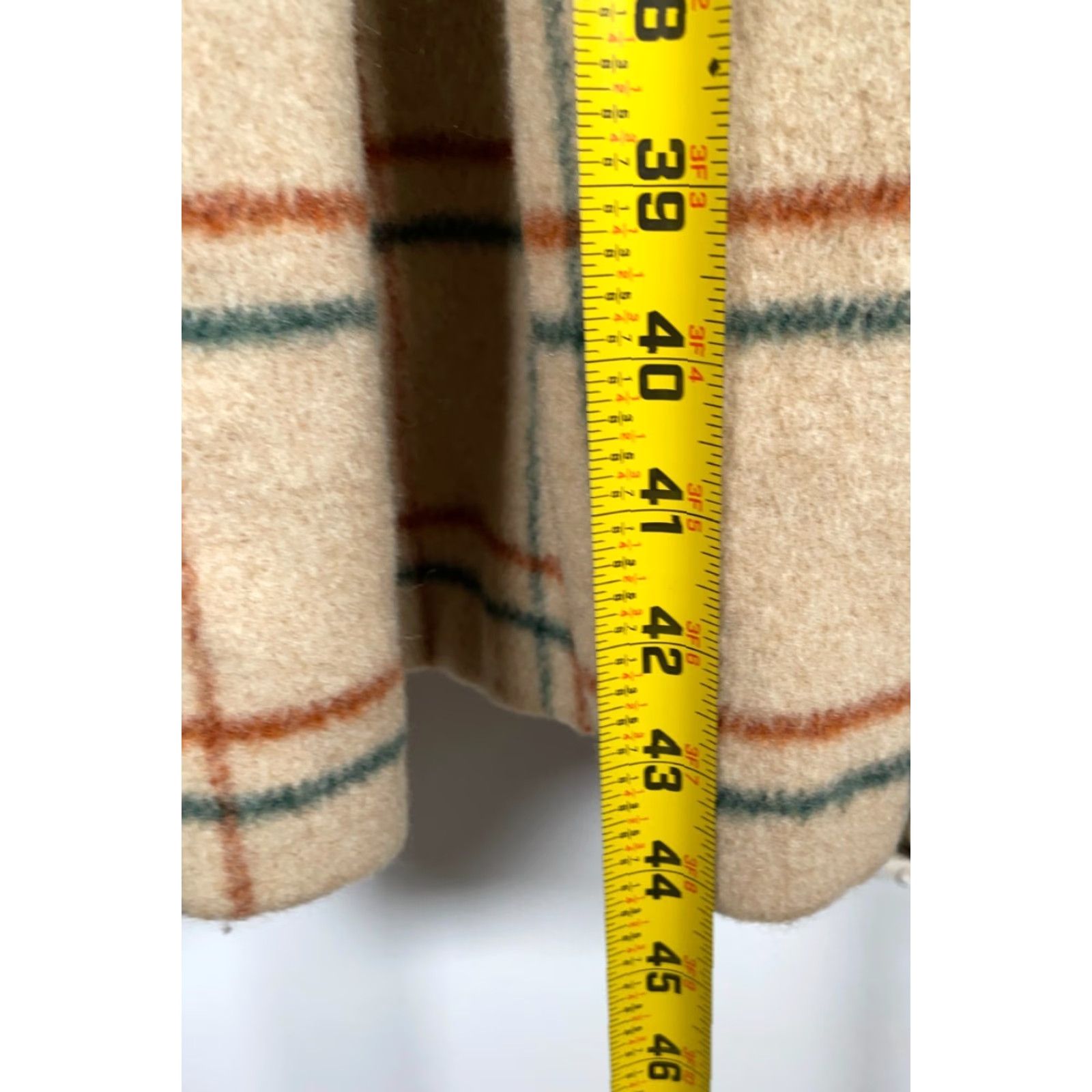 Doublet Vintage Yes Bickler Wool Belted Trench Coat Women's Small Beige Check Pattern Double Breasted Size S / US 4 / IT 40 - 6 Thumbnail