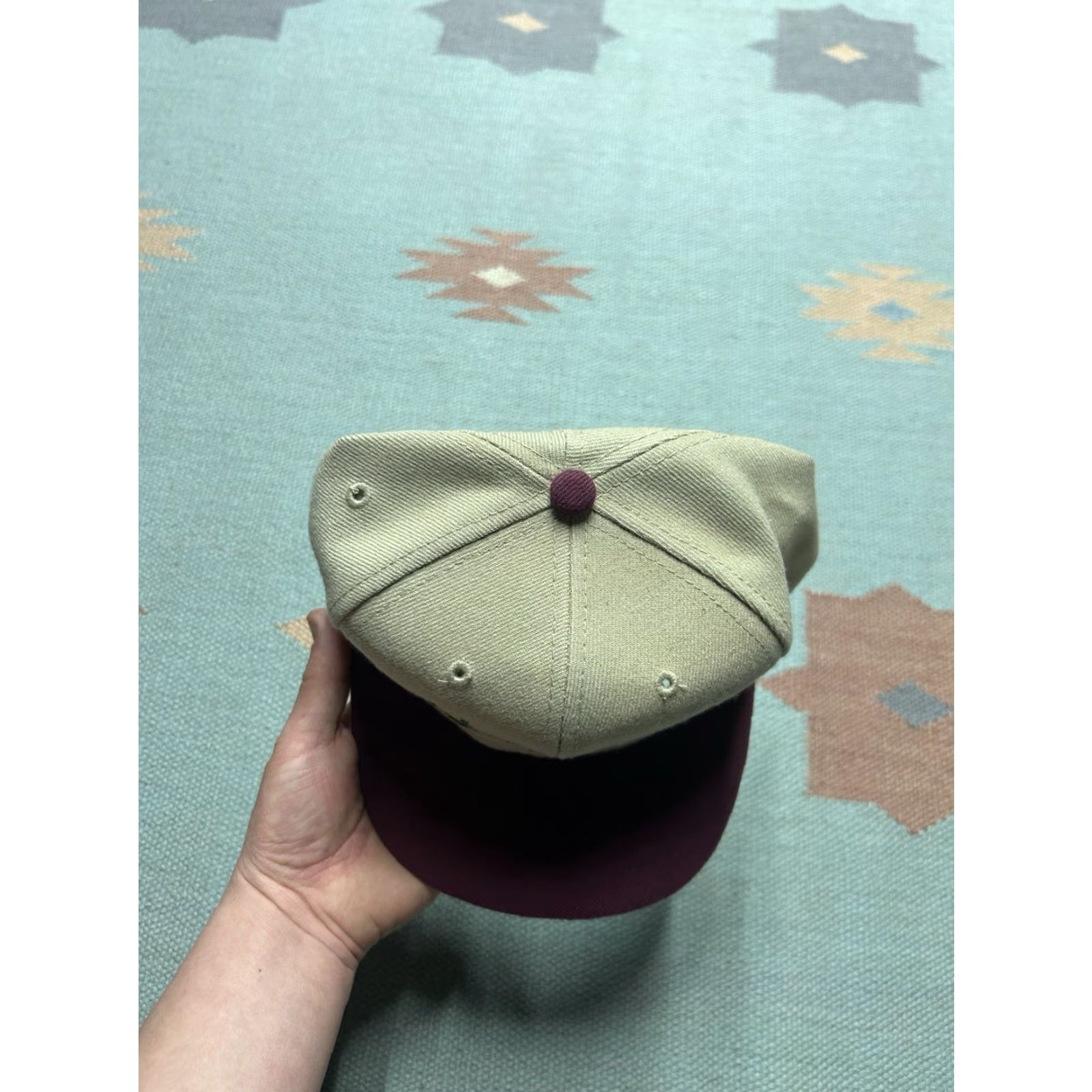 Vintage VINTAGE Bayside SnapBack Hat Beige Adjustable Men Cap Michigan Embroidered Seeds Farm Keywords Size ONE SIZE - 3 Thumbnail