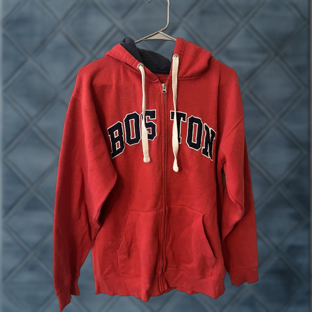 Vintage Mens Bay State Apparel Boston Sweatshirt Size Medium Full Zip Massachusetts Fan Size M / US 6-8 / IT 42-44 - 1 Thumbnail