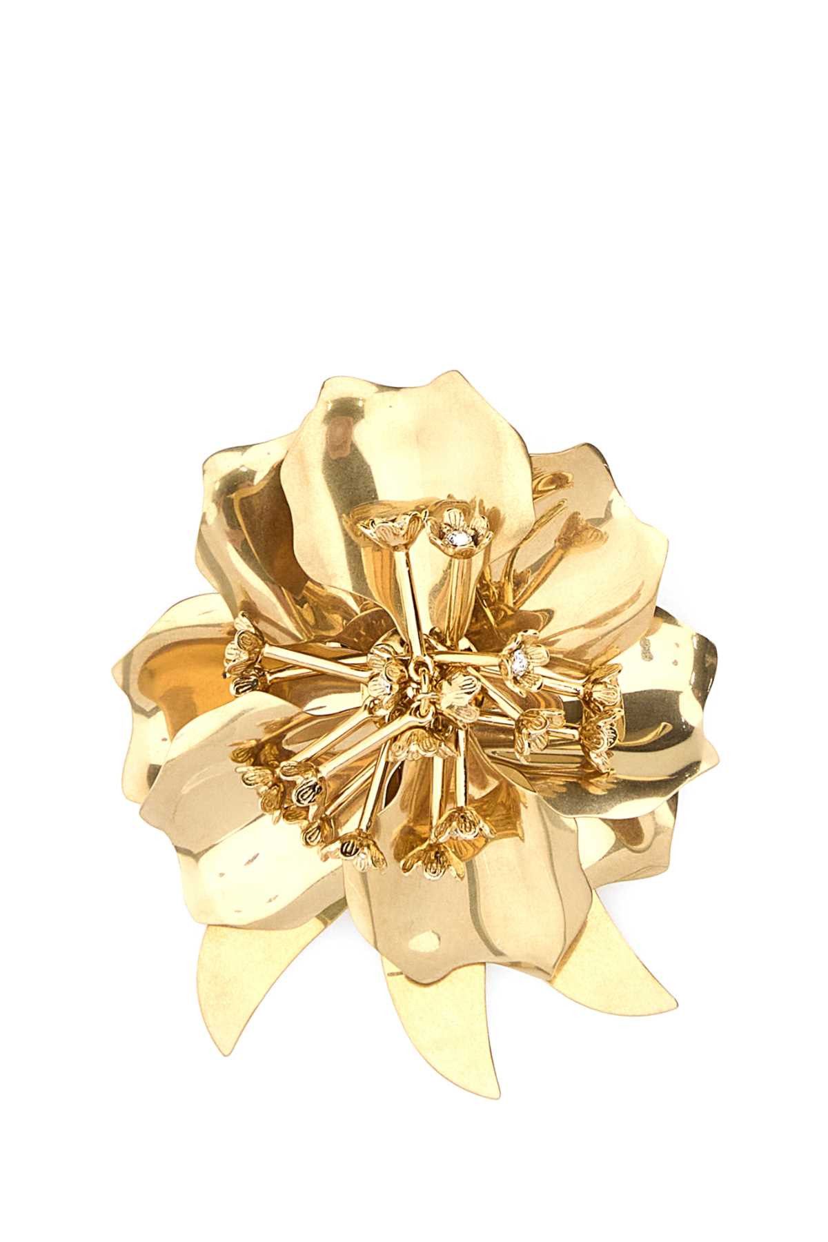 Miu Miu Gold Metal Brooch Size ONE SIZE - 1 Thumbnail