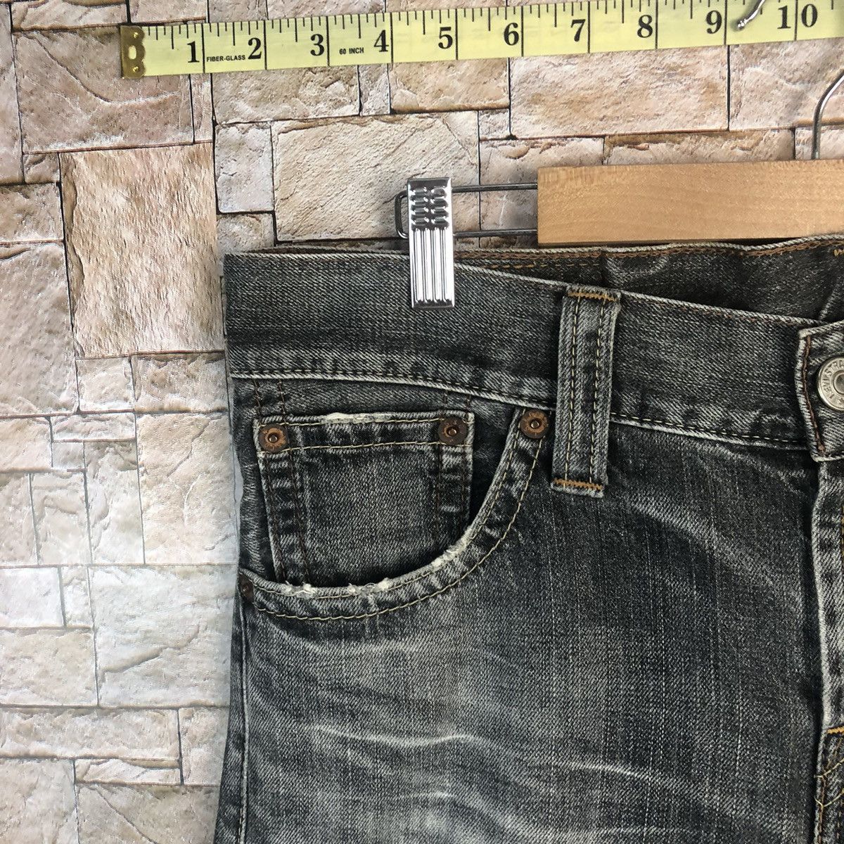 Levi's 502 Levis Black Distressed Denim Pants #A55 Size US 34 / EU 50 - 8 Thumbnail