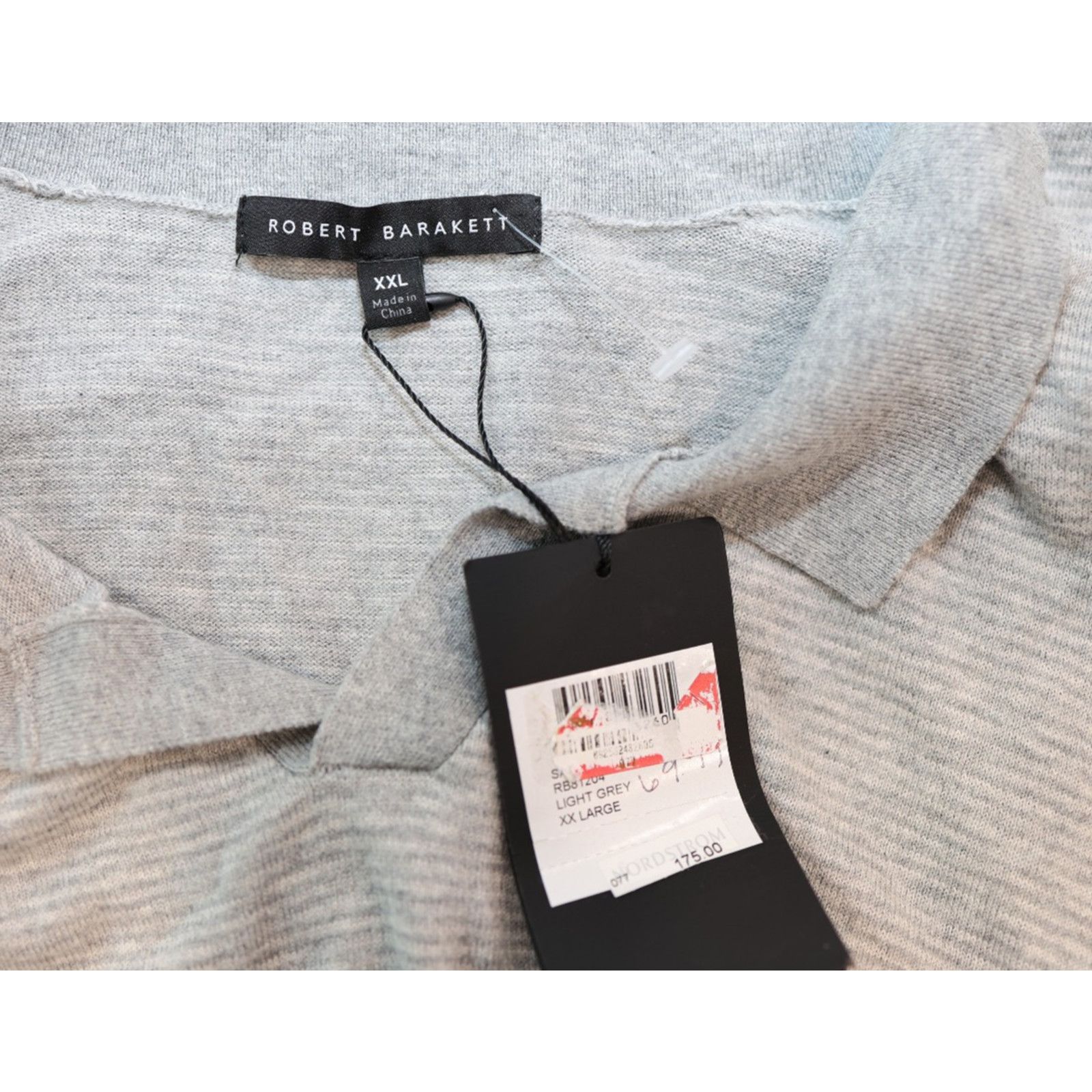 Robert Barakett ROBERT BARAKETT Gray Sarina Polo Sweater Size XXL $175 Size US XXL / EU 58 / 5 - 6 Thumbnail