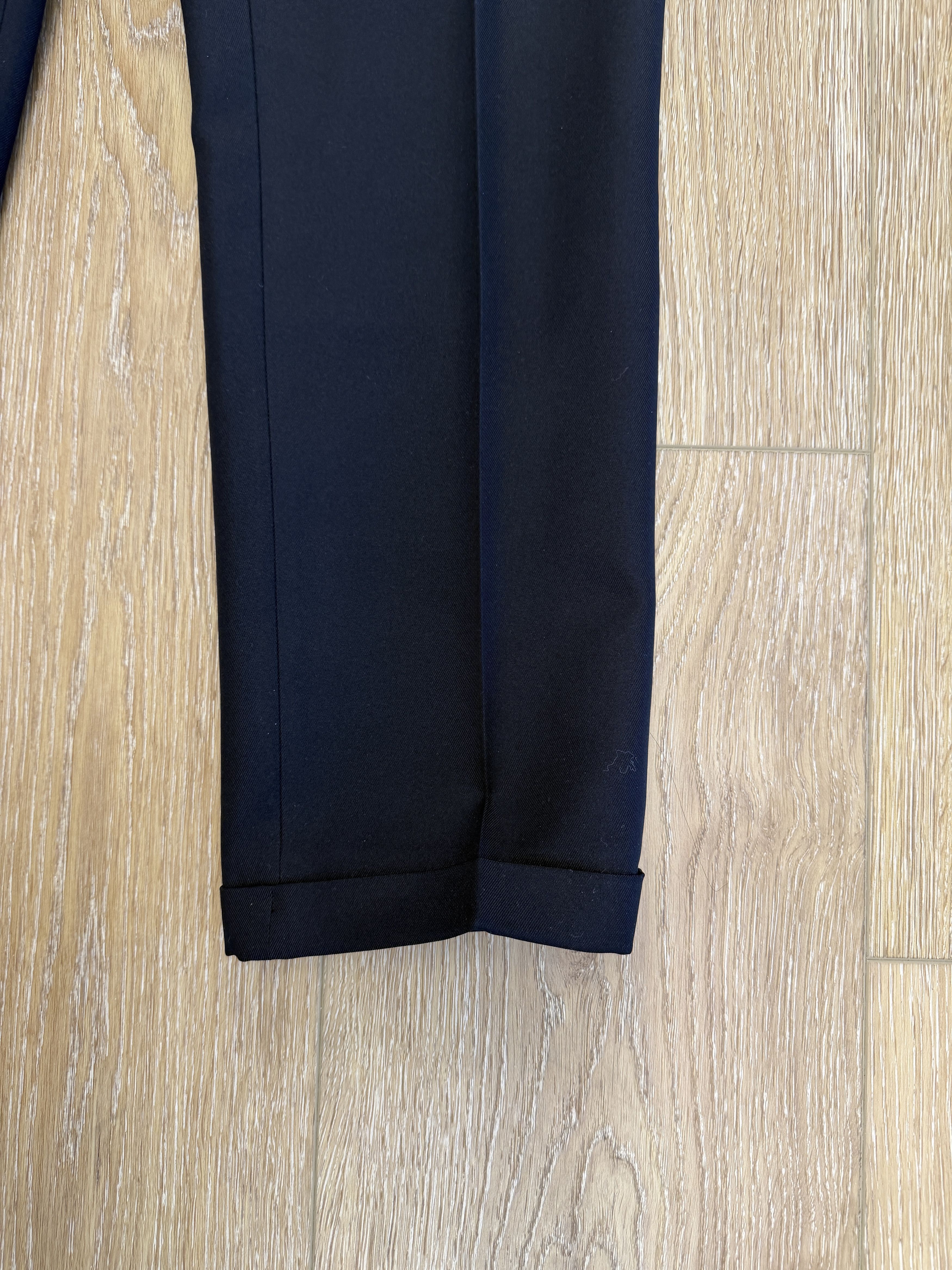 Marni Marni Navy Gabardine Cropped Trousers Size US 32 / EU 48 - 2 Thumbnail
