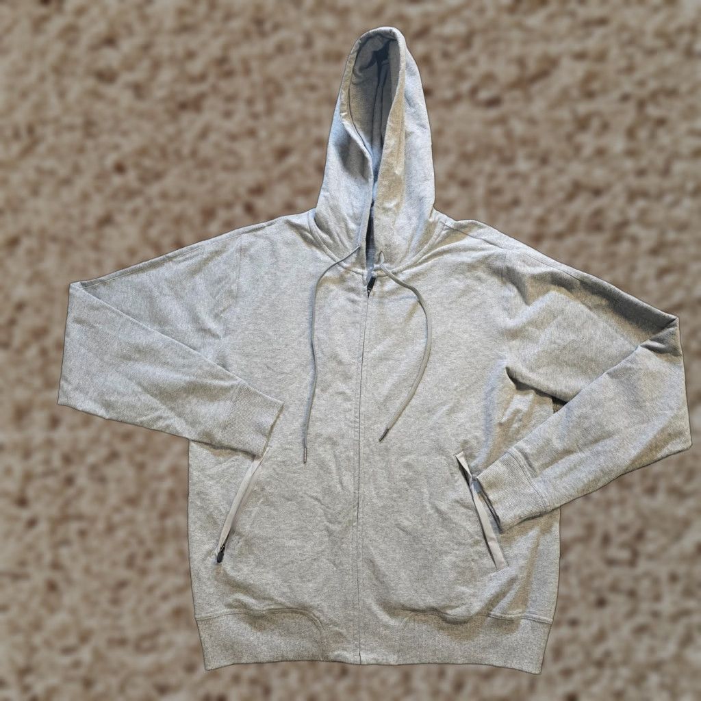 Vintage Mack Weldon Sweatshirt Hoodie Mens Large Gray Full Zip Pockets Long Sleeve Casual Regular Knit Cotton Blend Spandex Size US XL / EU 56 / 4 - 1 Thumbnail