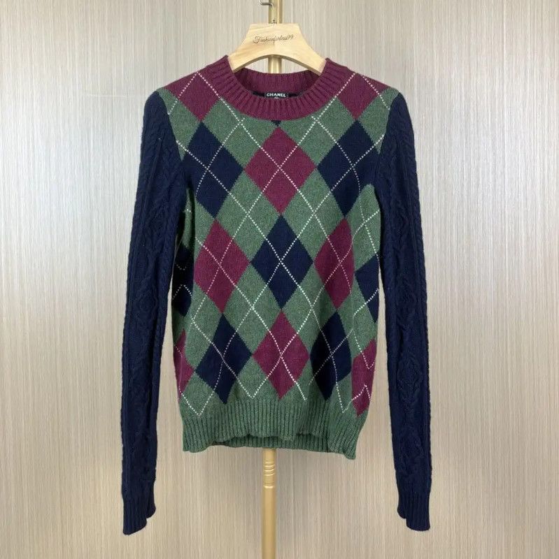 Chanel Chanel Color Block Wool Sweater 0089 Size S / US 4 / IT 40 - 1 Thumbnail