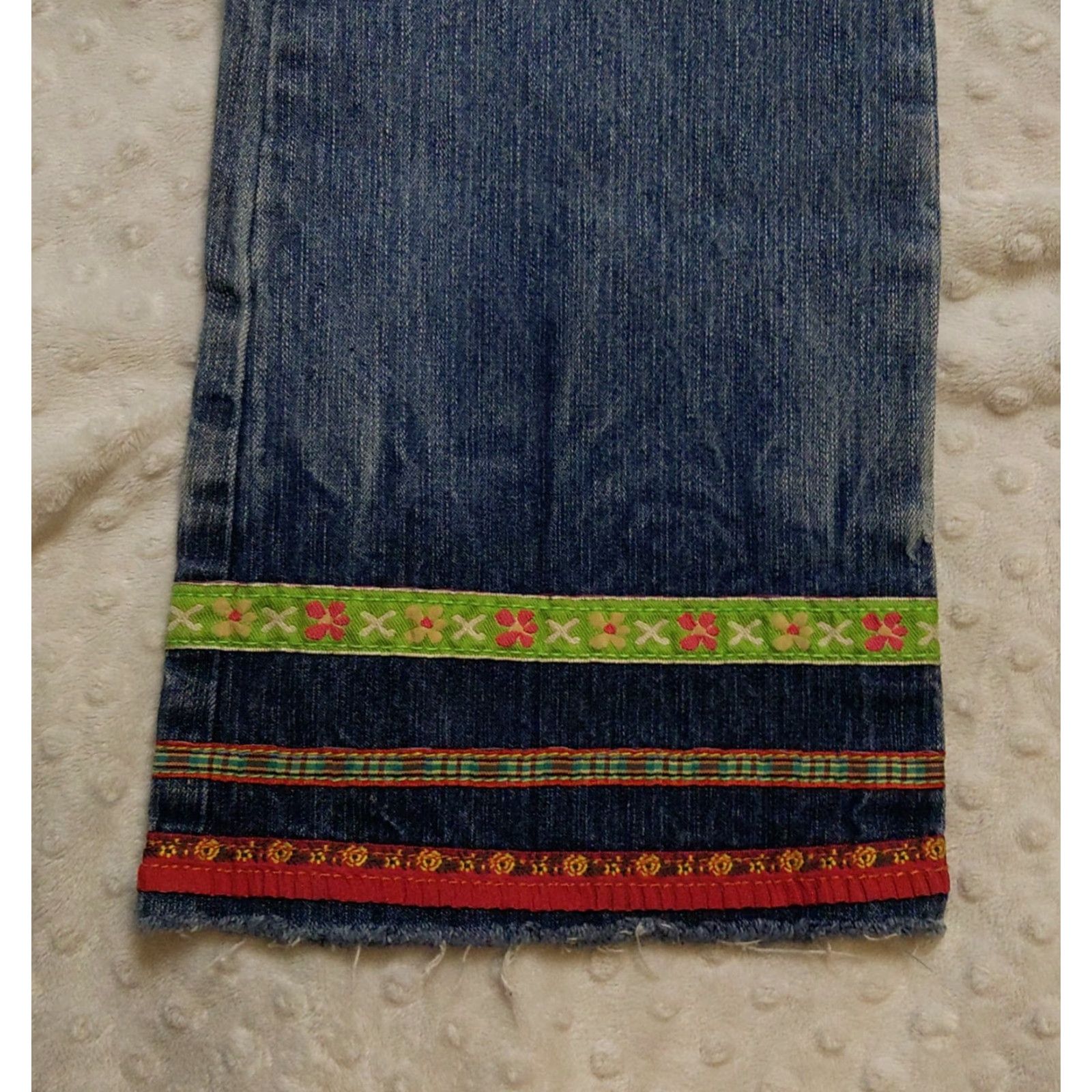 Denime VINTAGE Outlaw Jeans Womens 7 Blue Denim Light Wash 5-Pocket High Rise Regular Fit Jeans Womens Styles 90s Hippie Cowgirl USA Size 27" / US 4 / IT 40 - 5 Thumbnail