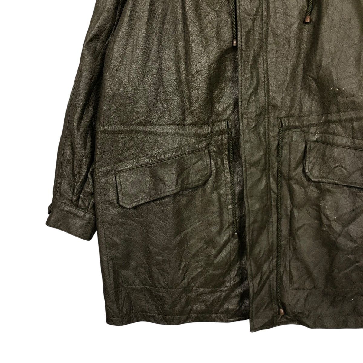 Japanese Brand 🔥VINTAGE BIKER LEATHER JACKET BIG LOGO LINING Size US L / EU 52-54 / 3 - 4 Thumbnail