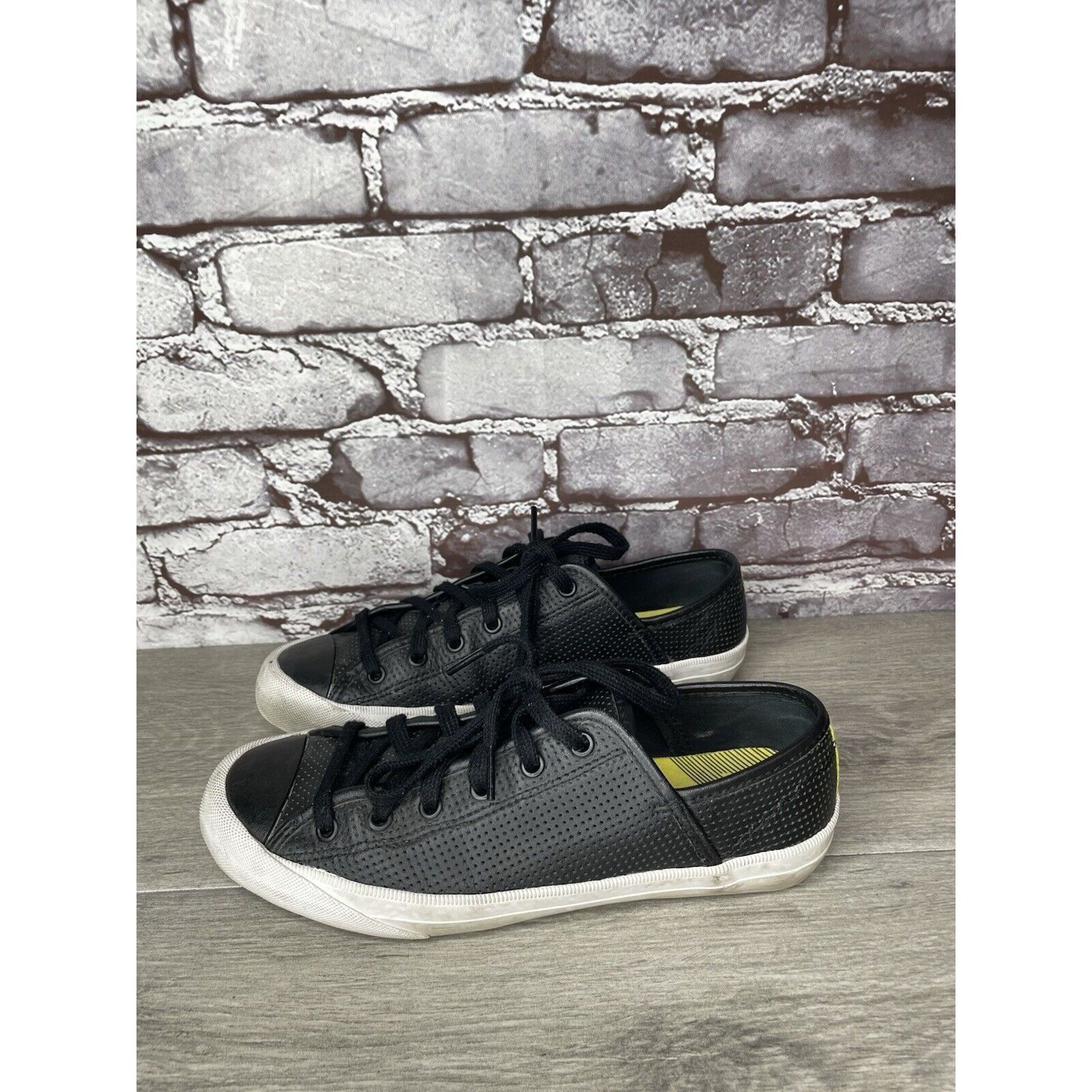 Kate Spade Kate Spade Saturday PF-Flyers Black Leather Low Top Sneakers Size US 8 / IT 38 - 16 Thumbnail