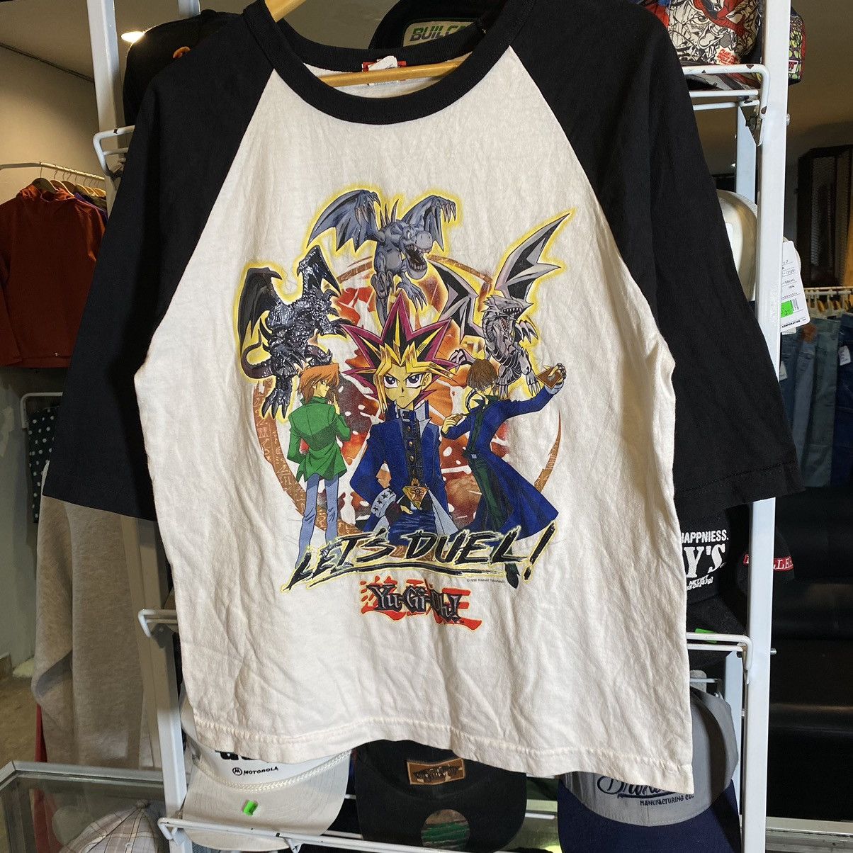 Anime VINTAGE 1996 Yugioh Let’s Duel 3Quarter T-Shirts Size US M / EU 48-50 / 2 - 4 Thumbnail