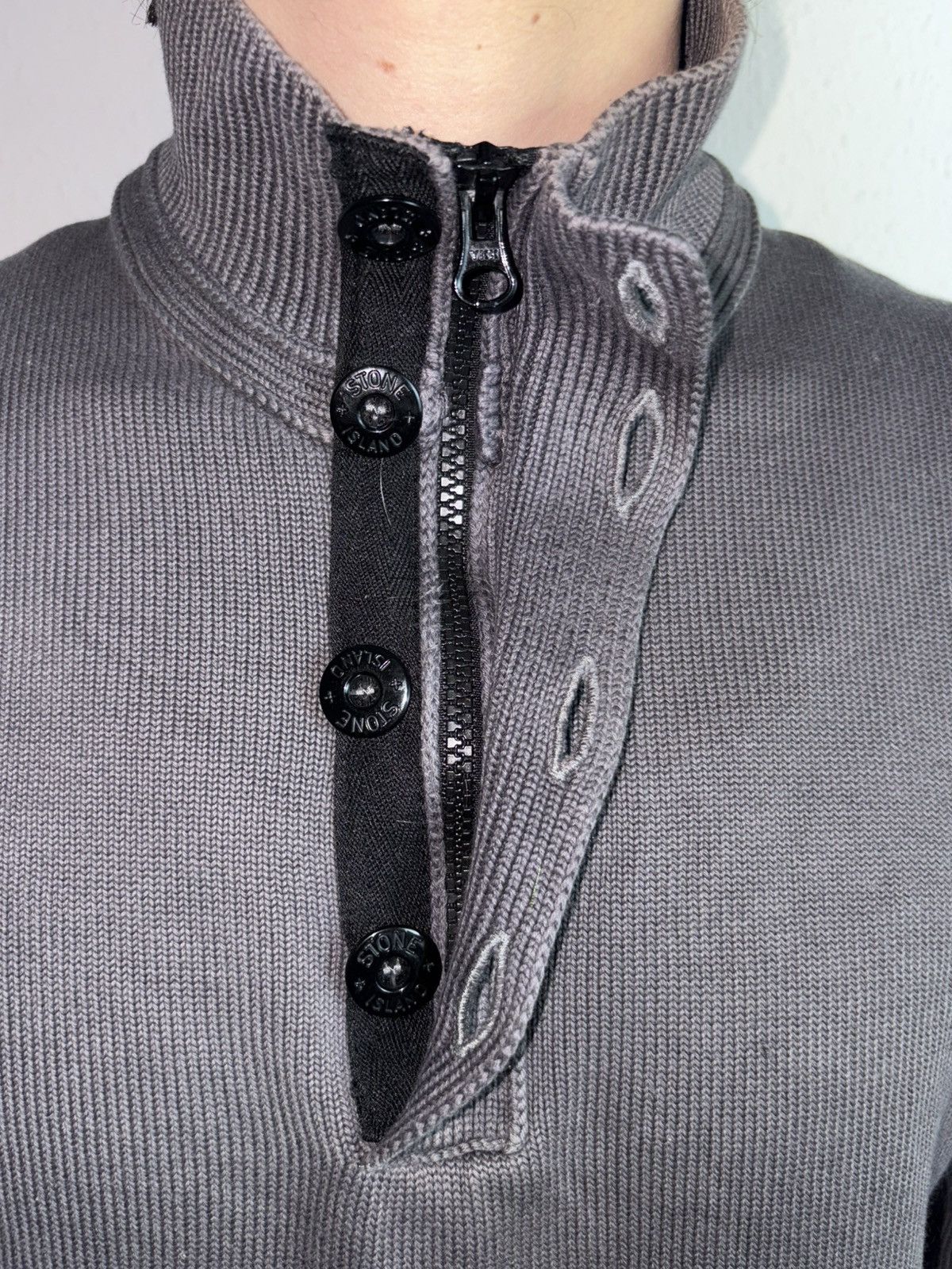 Stone Island 00s Vintage Stone Island Vintage Knitted Sweater 1/3 Zip Size US L / EU 52-54 / 3 - 7 Thumbnail
