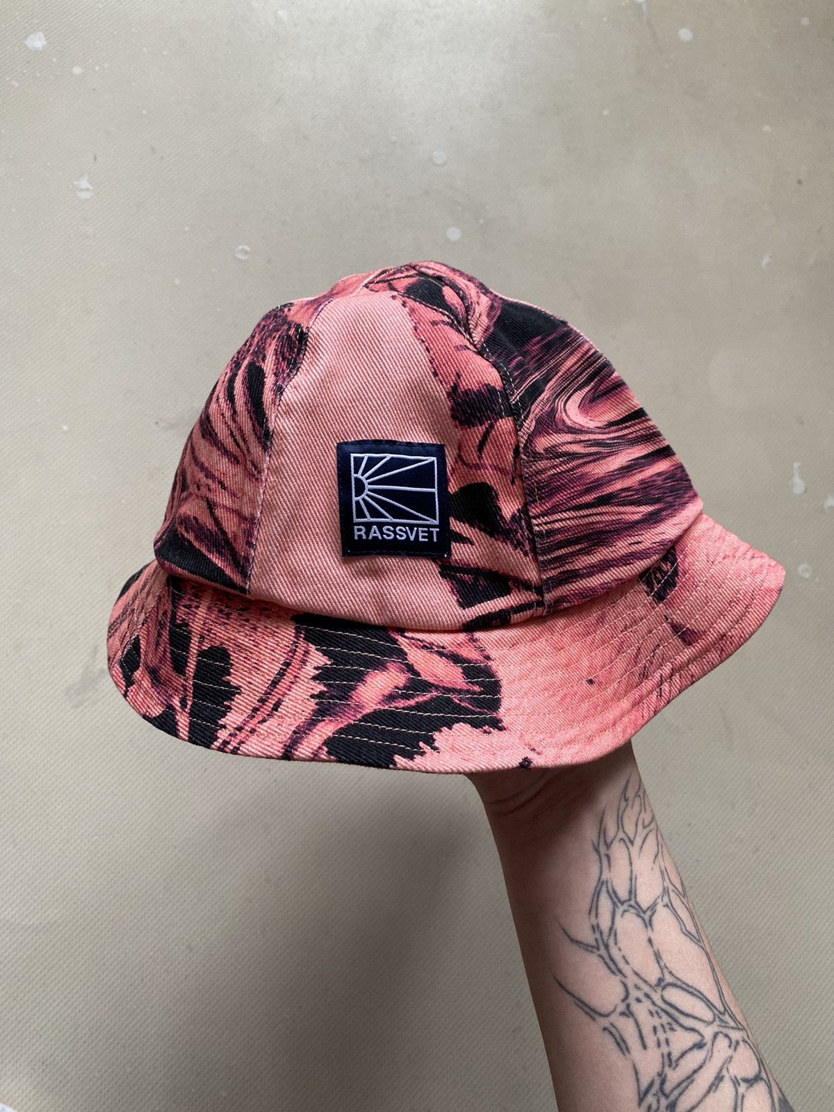 Gosha Rubchinskiy Rassvet Flower print bucket hat Size ONE SIZE - 3 Thumbnail