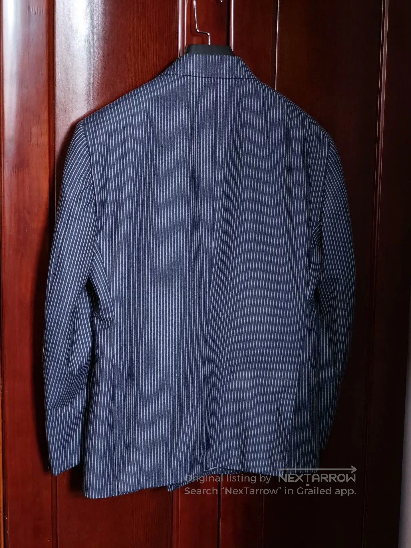 Japanese Brand Italian Wool Custom Suit with Stripes. Size US S / EU 44-46 / 1 - 8 Thumbnail