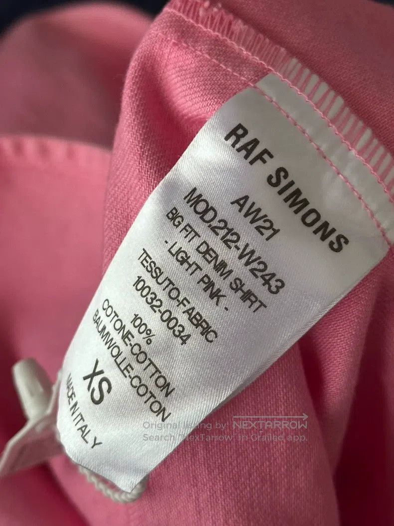 Raf Simons Raf Simons 21aw silhouette pink shirt Size US XS / EU 42 / 0 - 2 Thumbnail