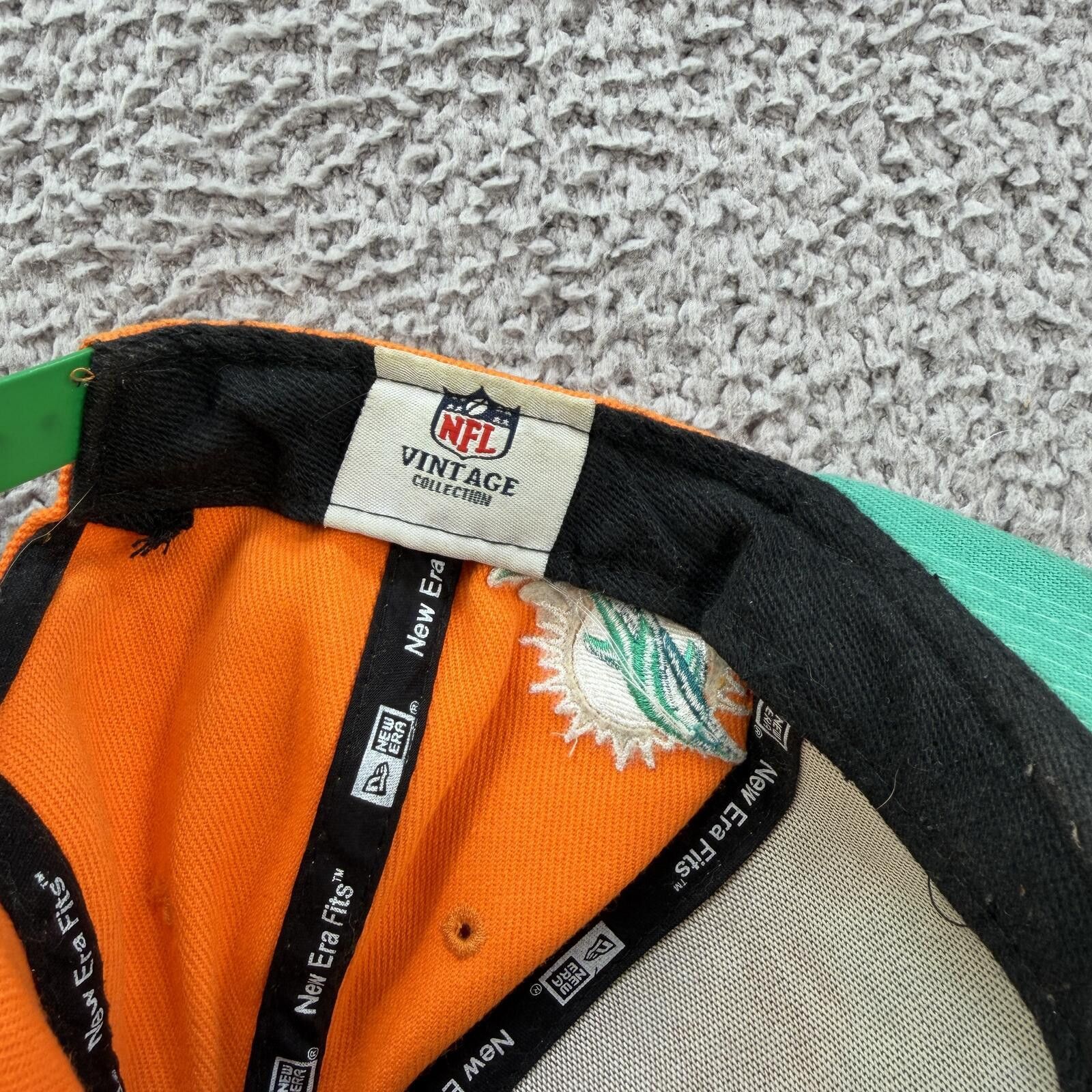 New Era Vintage Style Miami Dolphins Snapback Hat New Era NFL Orange Size ONE SIZE - 6 Thumbnail