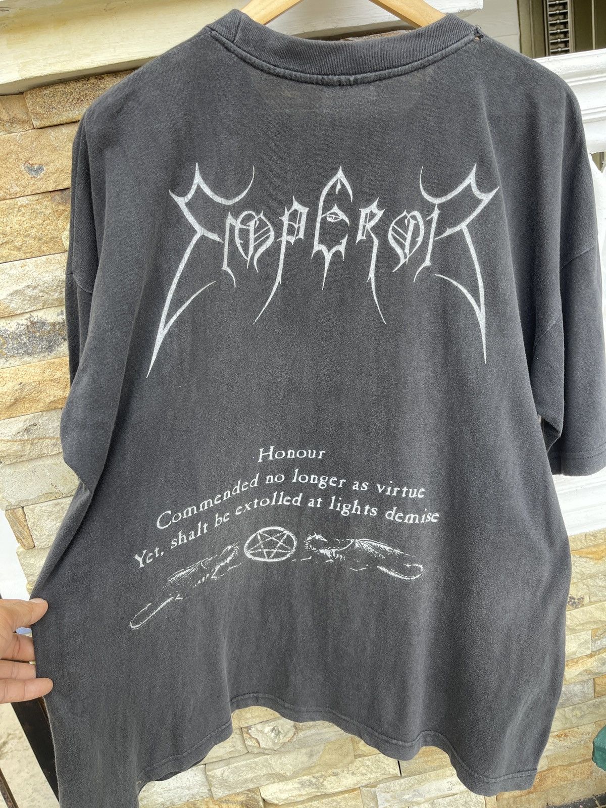 Band Tees SUN FADED🔥Vtg 90s Emperor Reverence Metal Band Tee Size US XL / EU 56 / 4 - 4 Thumbnail