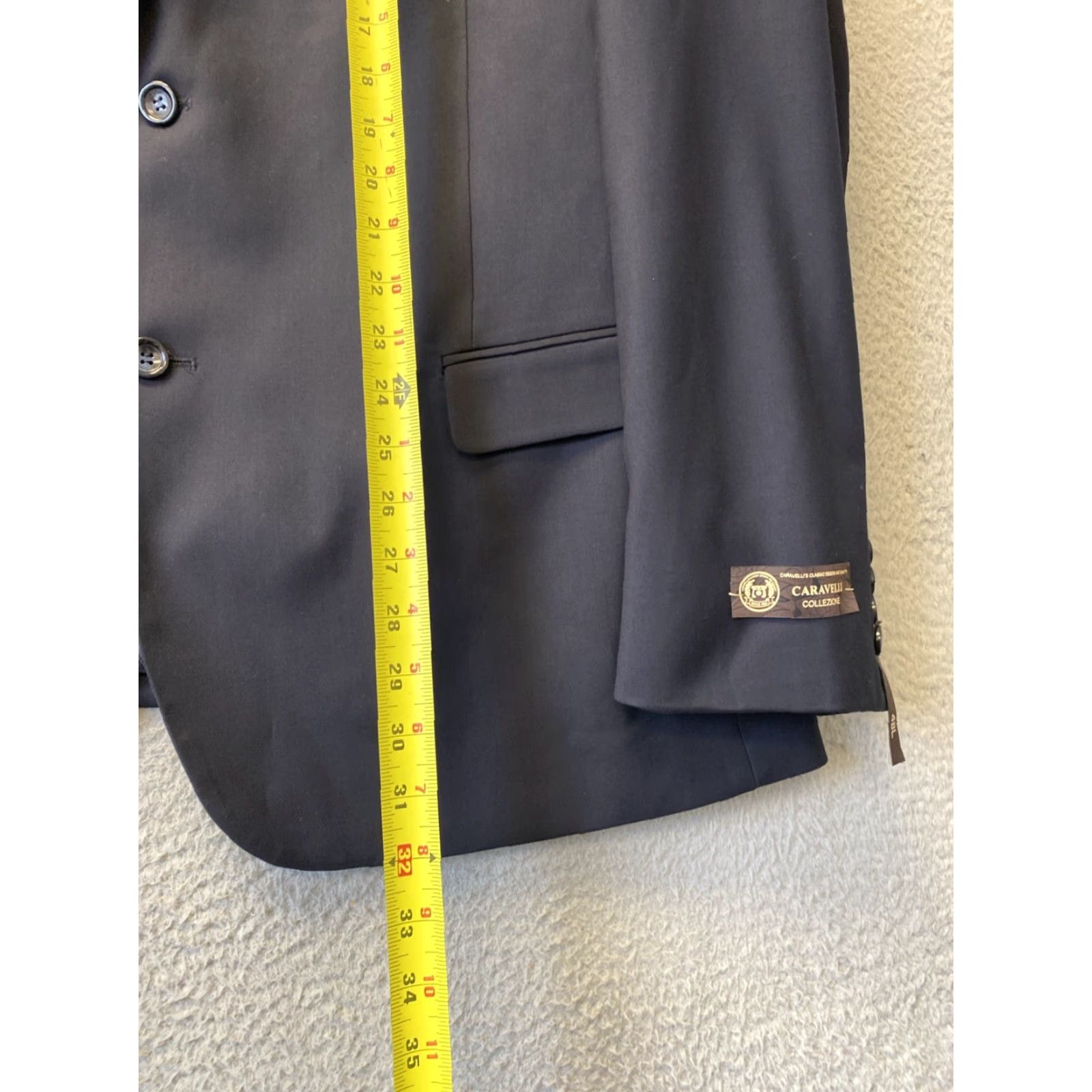 Vintage Caravelli Blazer Men’s 48 Black Sport Jacket Tuxedo Notch Lapel Regular" Size 48R - 5 Thumbnail