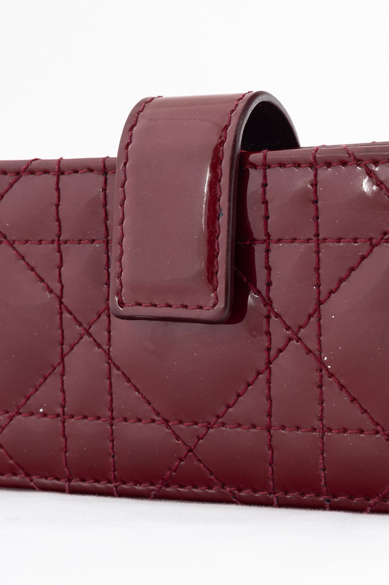 Dior Christian Dior Lady Dior Jasmine Patent Cannage Card Holder Size ONE SIZE - 7 Thumbnail