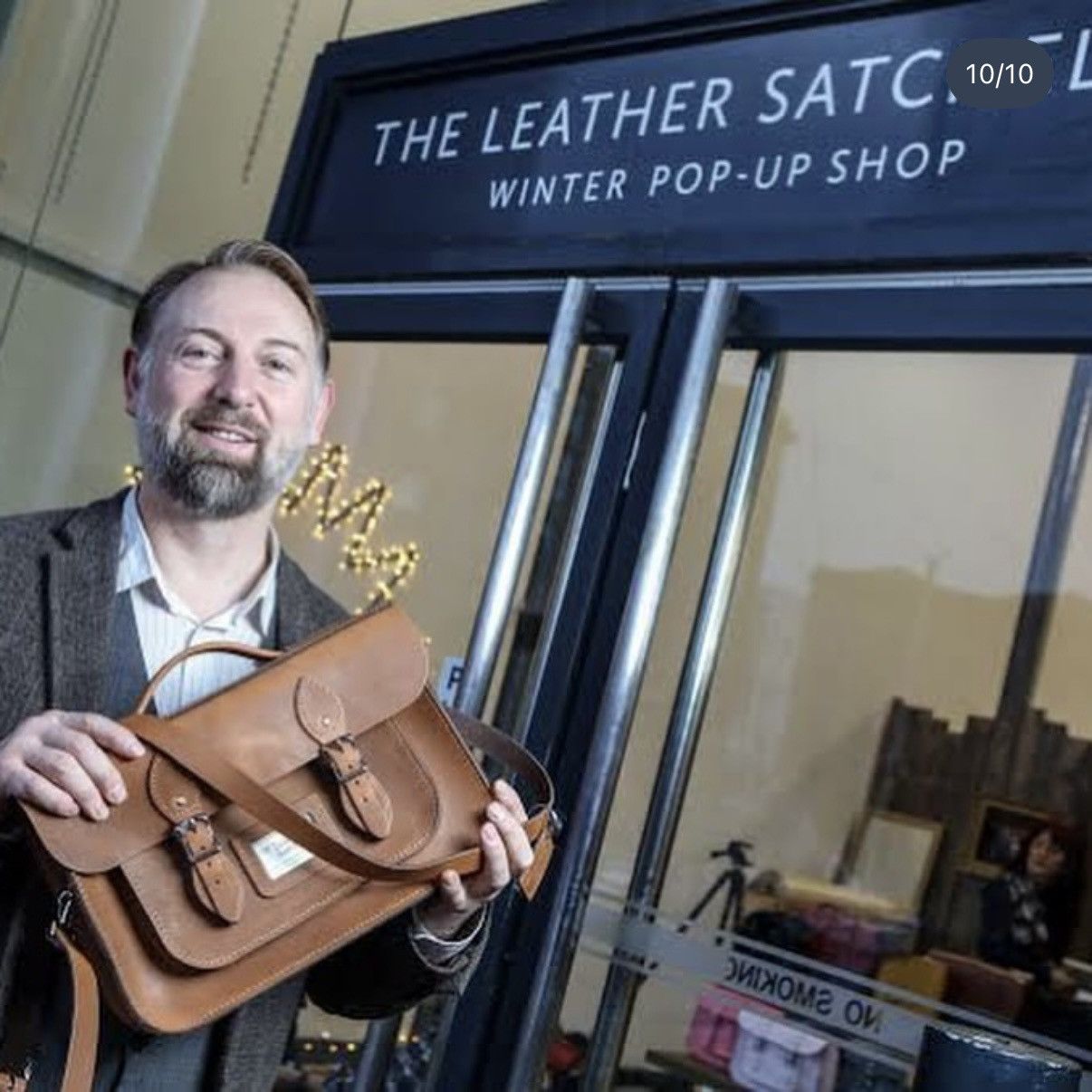Genuine Leather Leather Satchel Briefcase Size ONE SIZE - 8 Thumbnail