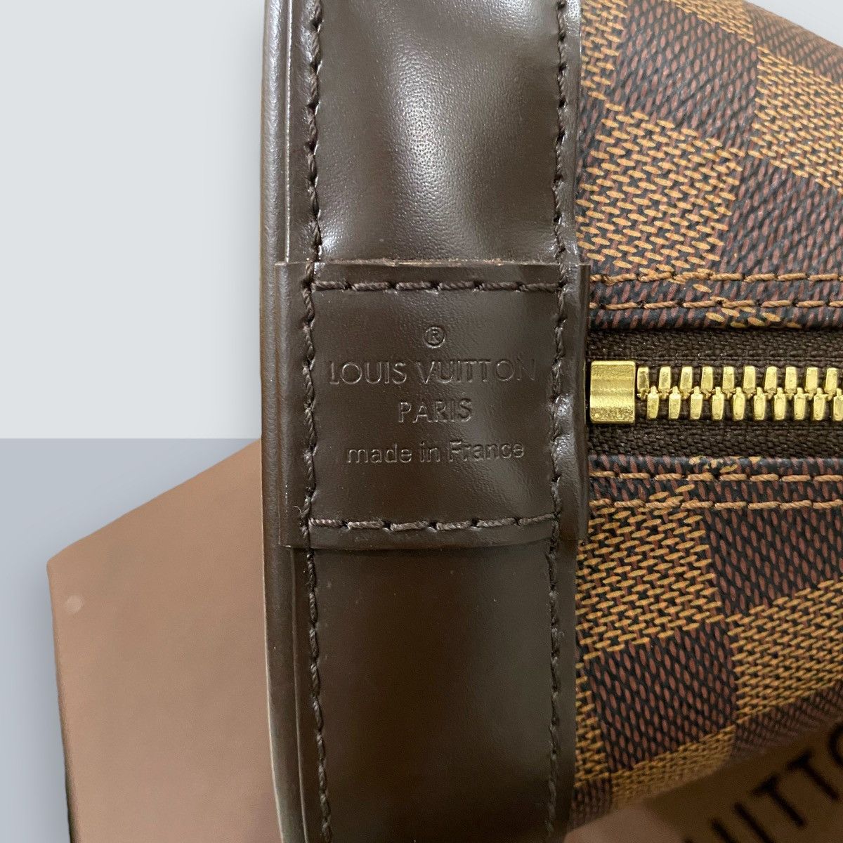 Louis Vuitton Authentic Louis Vuitton Alma PM Damier Ebene Size ONE SIZE - 13 Thumbnail