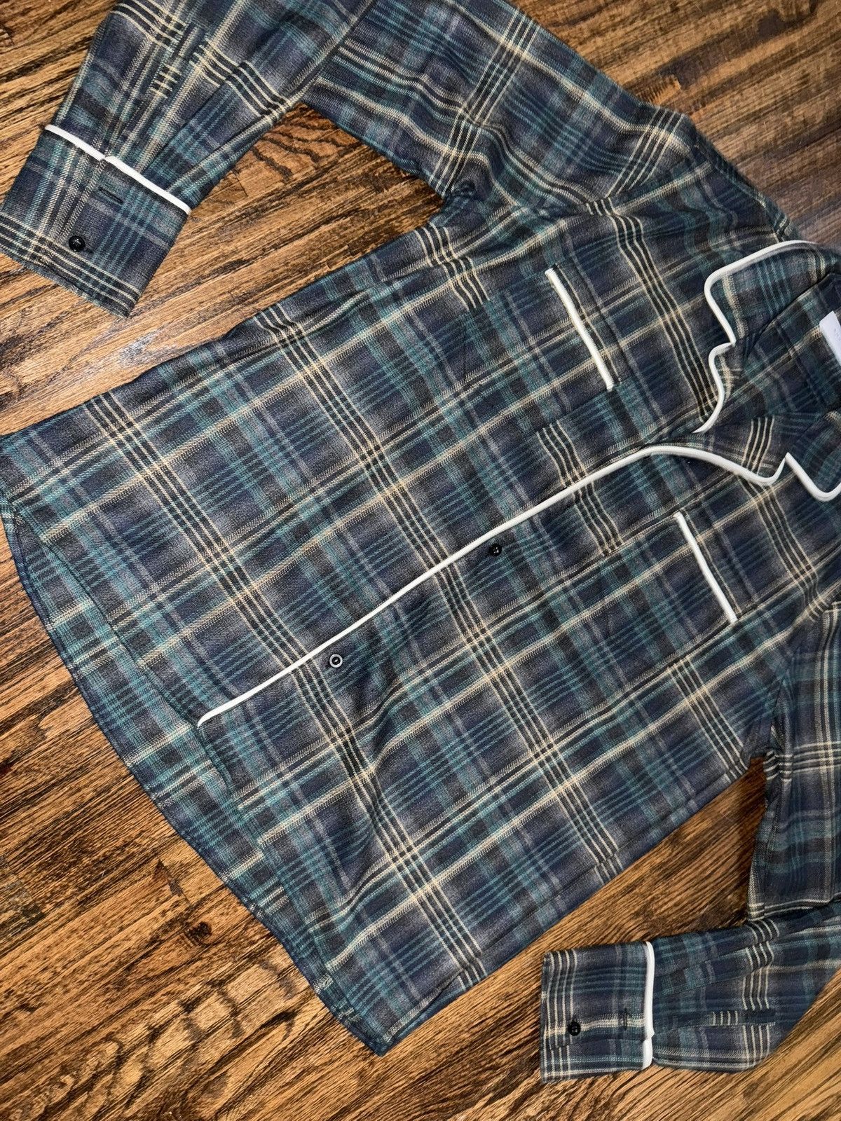Rhude Rhude Black-watch Plaid Pajama Button Up Shirt Size Medium Size US M / EU 48-50 / 2 - 3 Thumbnail