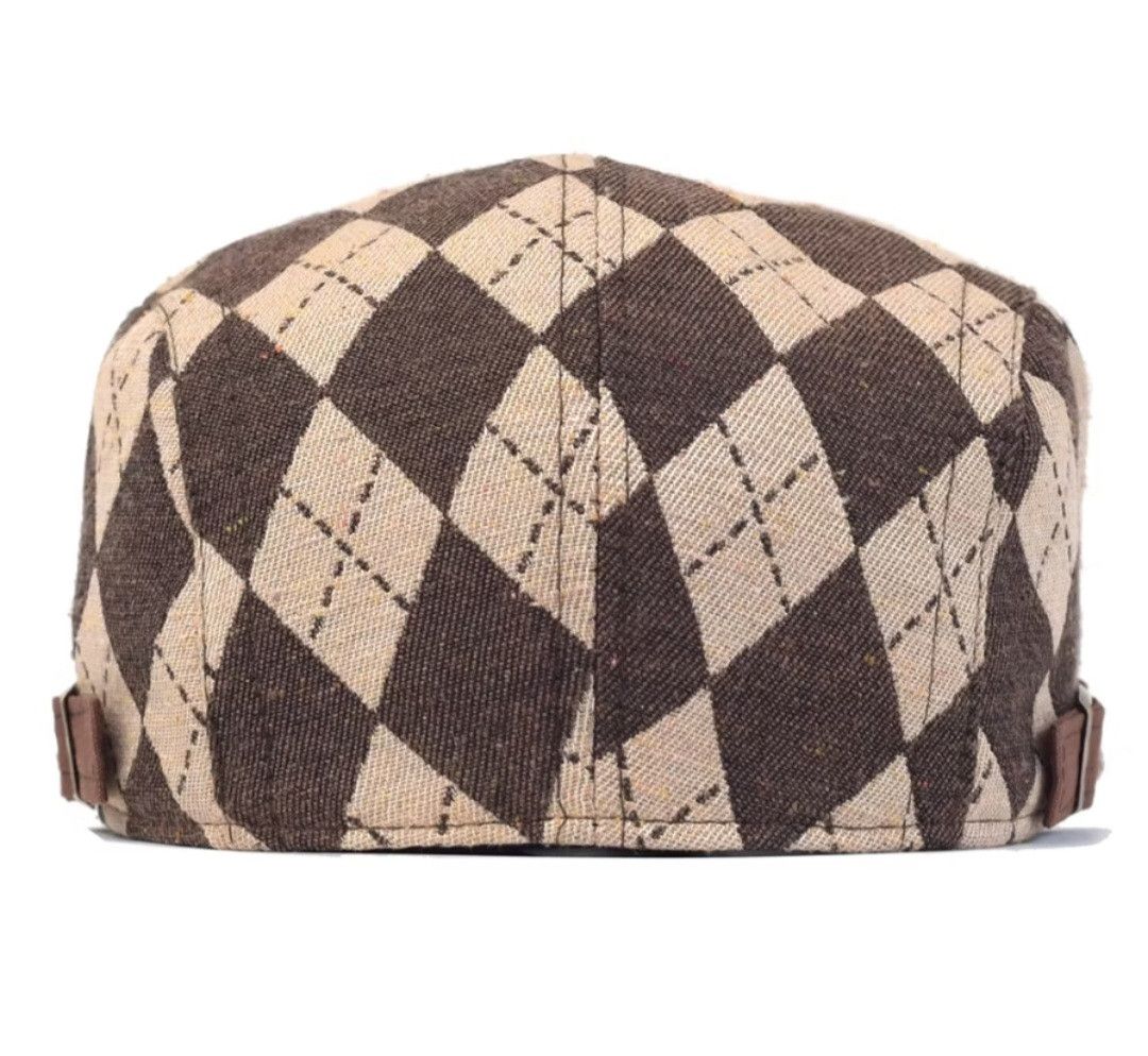 💥Newsboy lattice retro flat cap