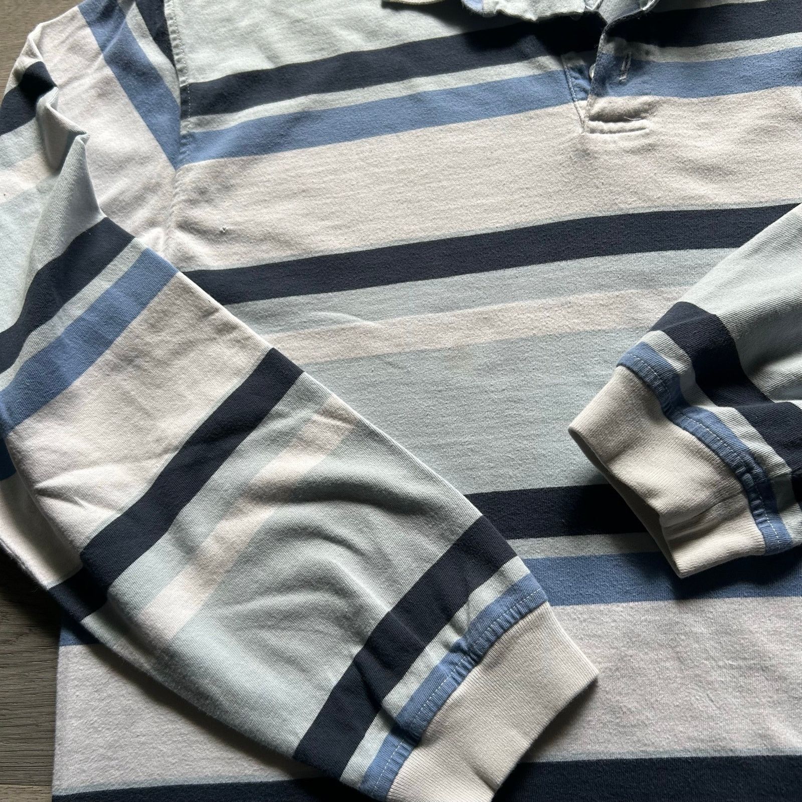 Rocawear Vintage y2k Rocawear Long Sleeve Striped Polo rugby Shirt Size US XL / EU 56 / 4 - 5 Thumbnail