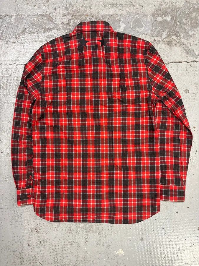 Givenchy SS2015 Givenchy Red Black Plaid Star Shirt by Riccardo Tisci Size US M / EU 48-50 / 2 - 5 Thumbnail