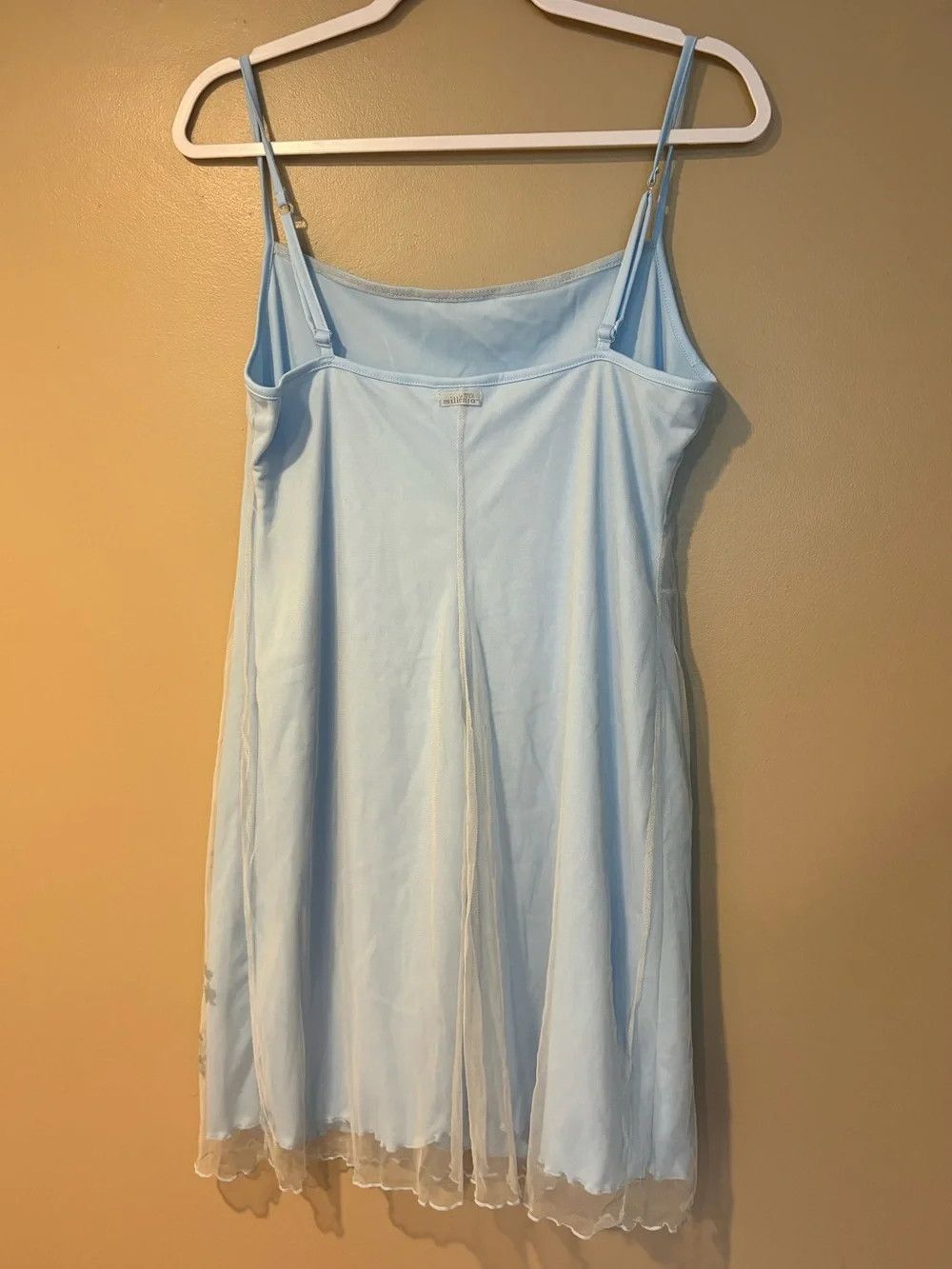 Vintage vintage y2k 90s fairycore butterfly sheer lined slip gown Size L / US 10 / IT 46 - 5 Thumbnail