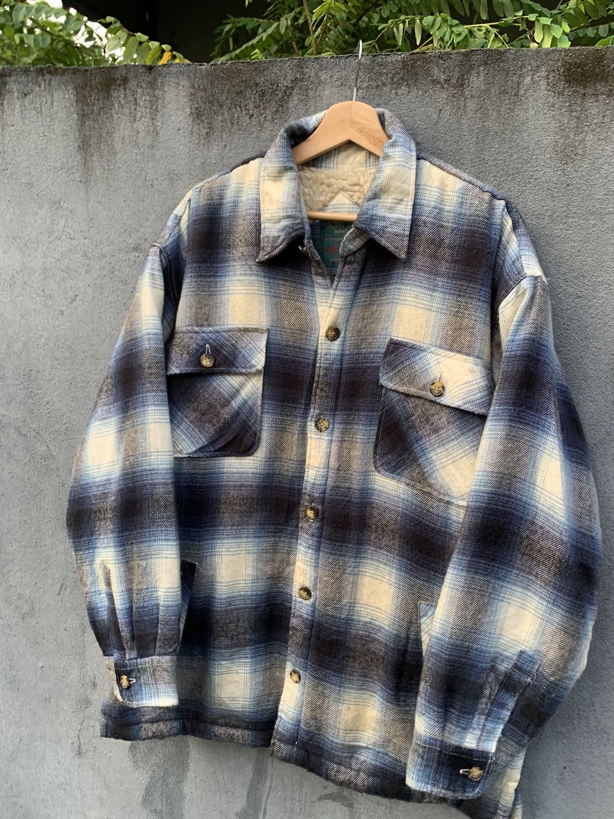 Japanese Brand 👹Vintage BAYLEAF Oversized Fleece Lined Flannel Jacket Size US XXL / EU 58 / 5 - 4 Thumbnail