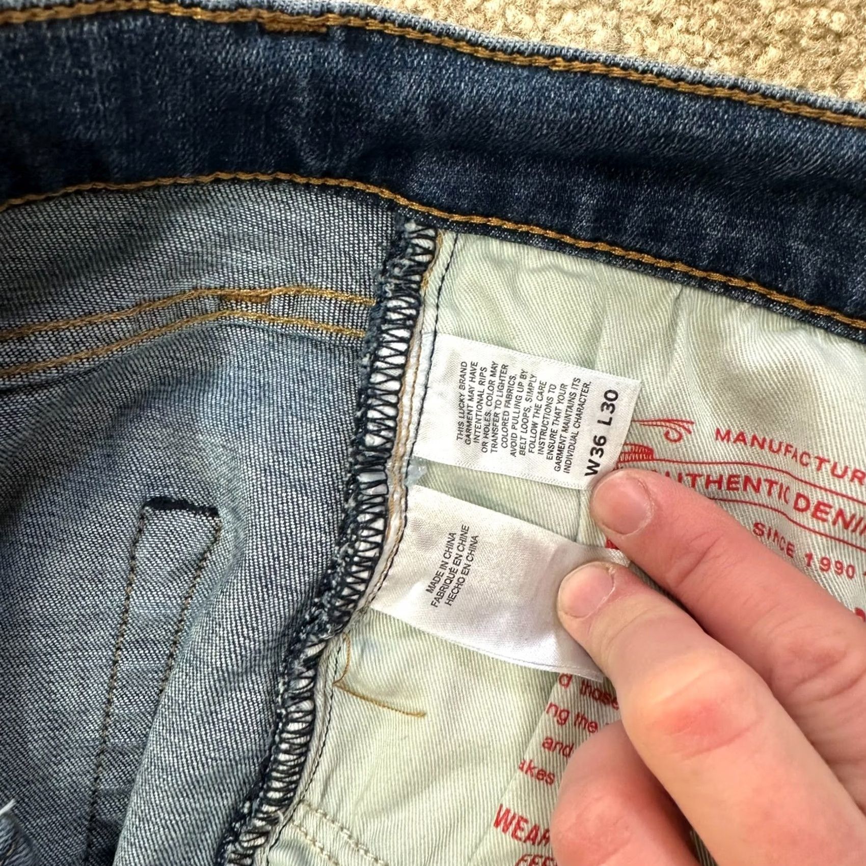 Lucky Brand Lucky Brand 363 Jeans Shirt? Size US 36 / EU 52 - 6 Thumbnail