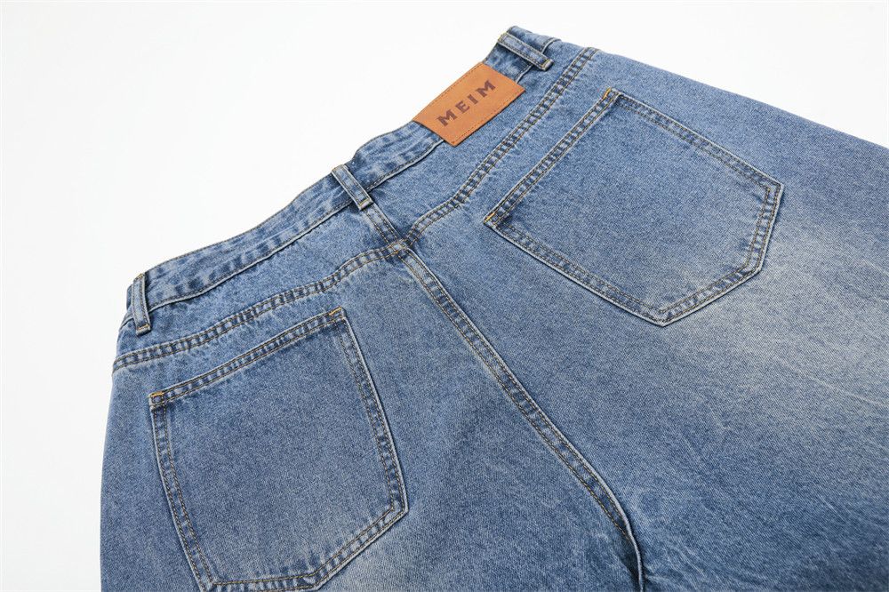 Japanese Brand × Jean Men's casual loose washed lightning pattern denim shorts Size US 32 / EU 48 - 5 Thumbnail