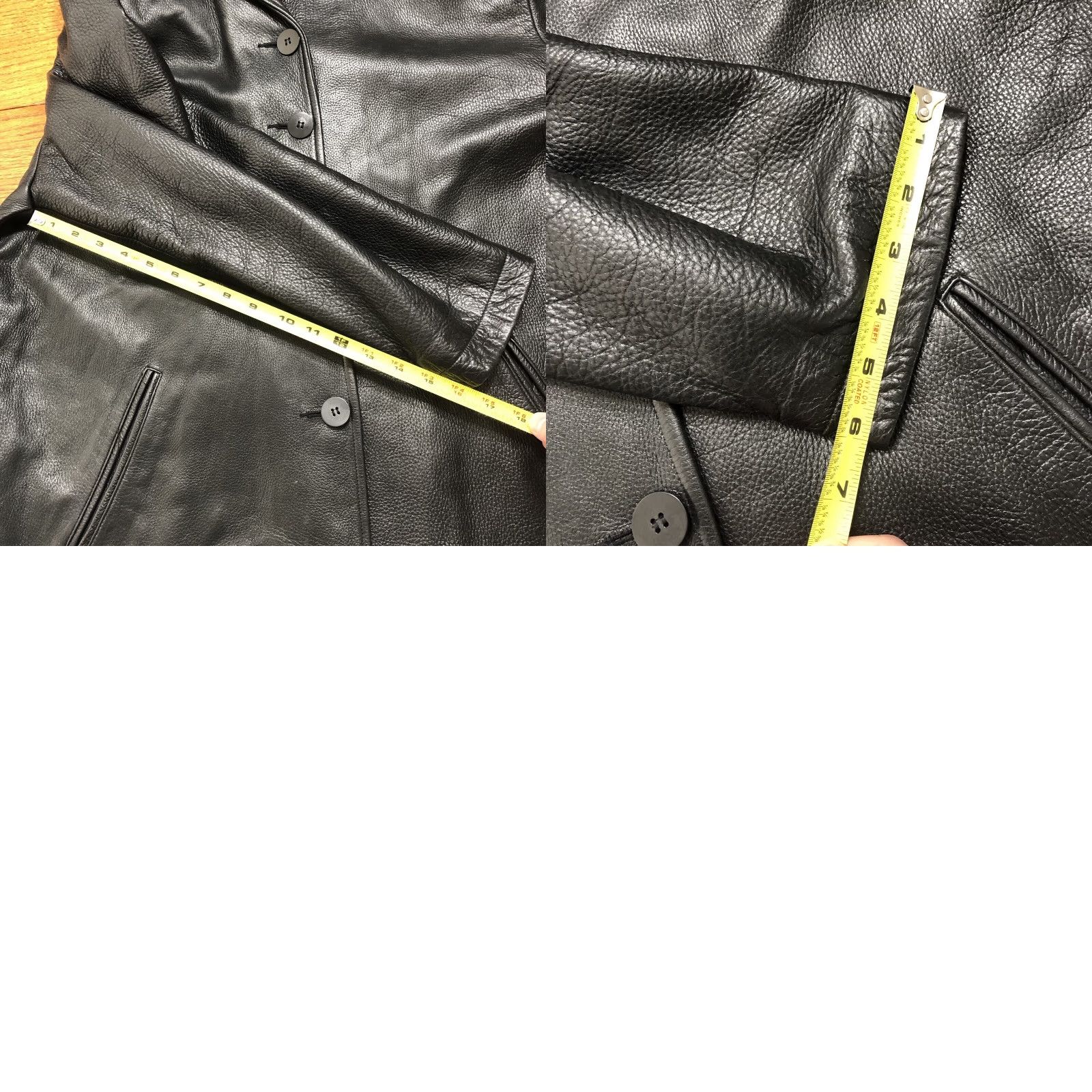 Vintage VINTAGE St. John Jacket Leather Black Button 5 Button Womens Large USA Made Overcoat Size L / US 10 / IT 46 - 9 Thumbnail
