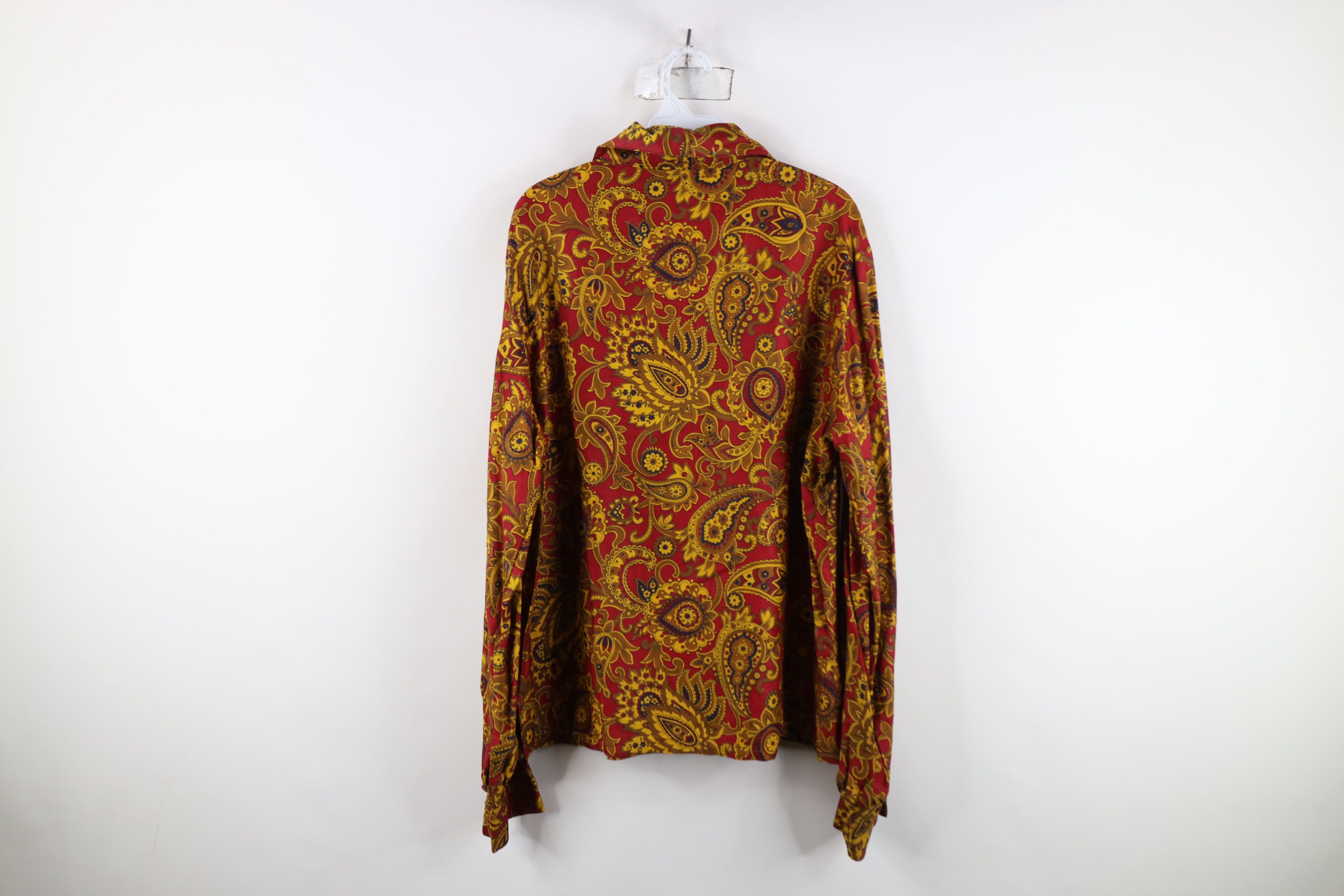Vintage Vintage 40s 50s Streetwear Paisley Dagger Collar Polo Shirt Size US XL / EU 56 / 4 - 10 Thumbnail