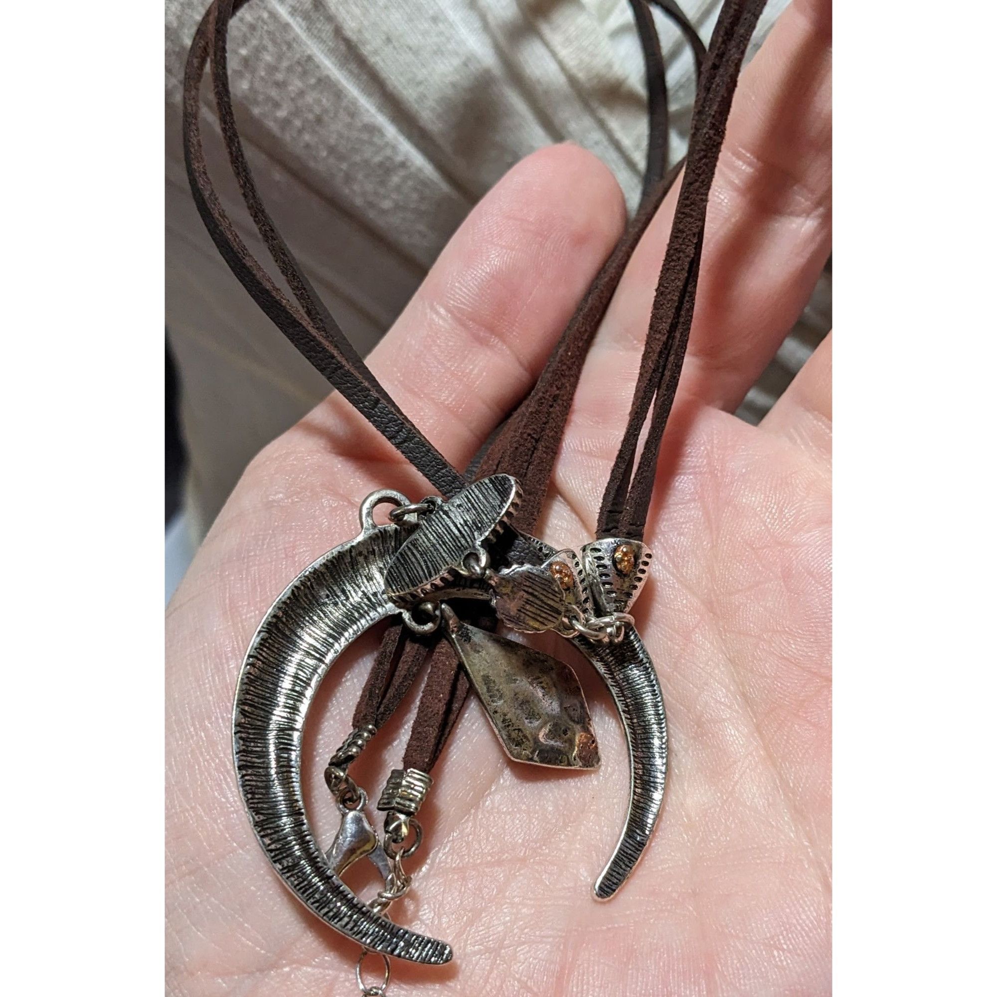 Other Southwestern Style Metallic Moon Pendant Necklace Size ONE SIZE - 5 Thumbnail