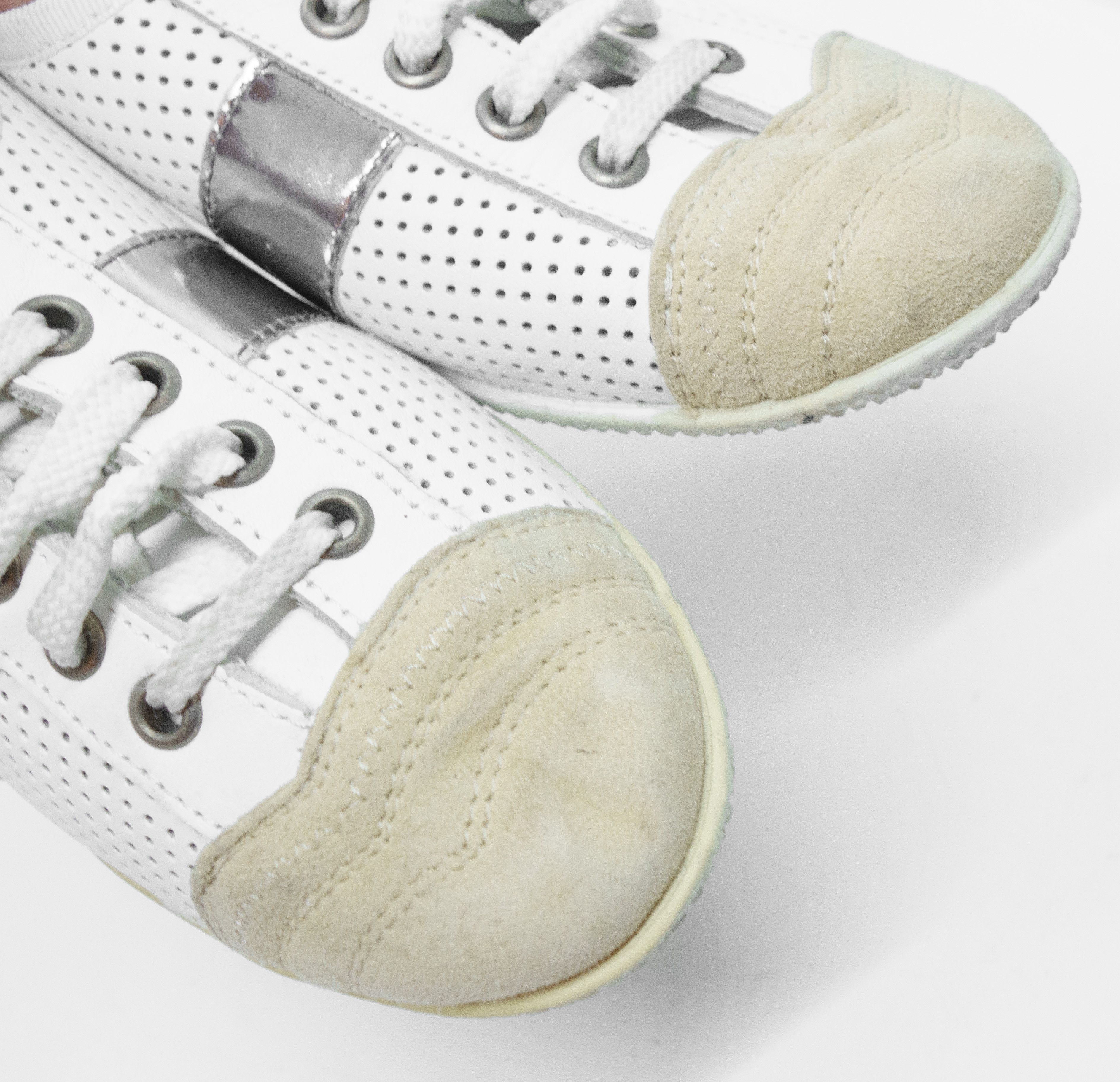 Sonia Rykiel Mesh Leather Low Sneakers Size US 5 / IT 35 - 5 Thumbnail
