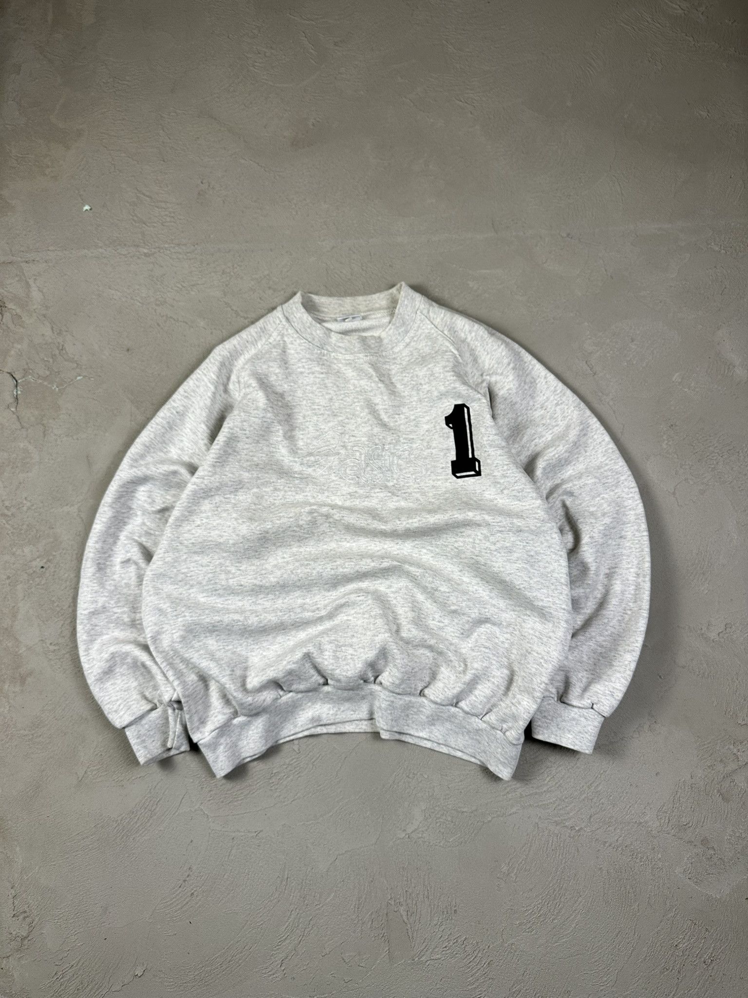 Asics 80s Vintage Acisc Spellout Logo "1" Boxy Crewneck Japan Size US XL / EU 56 / 4 - 7 Thumbnail