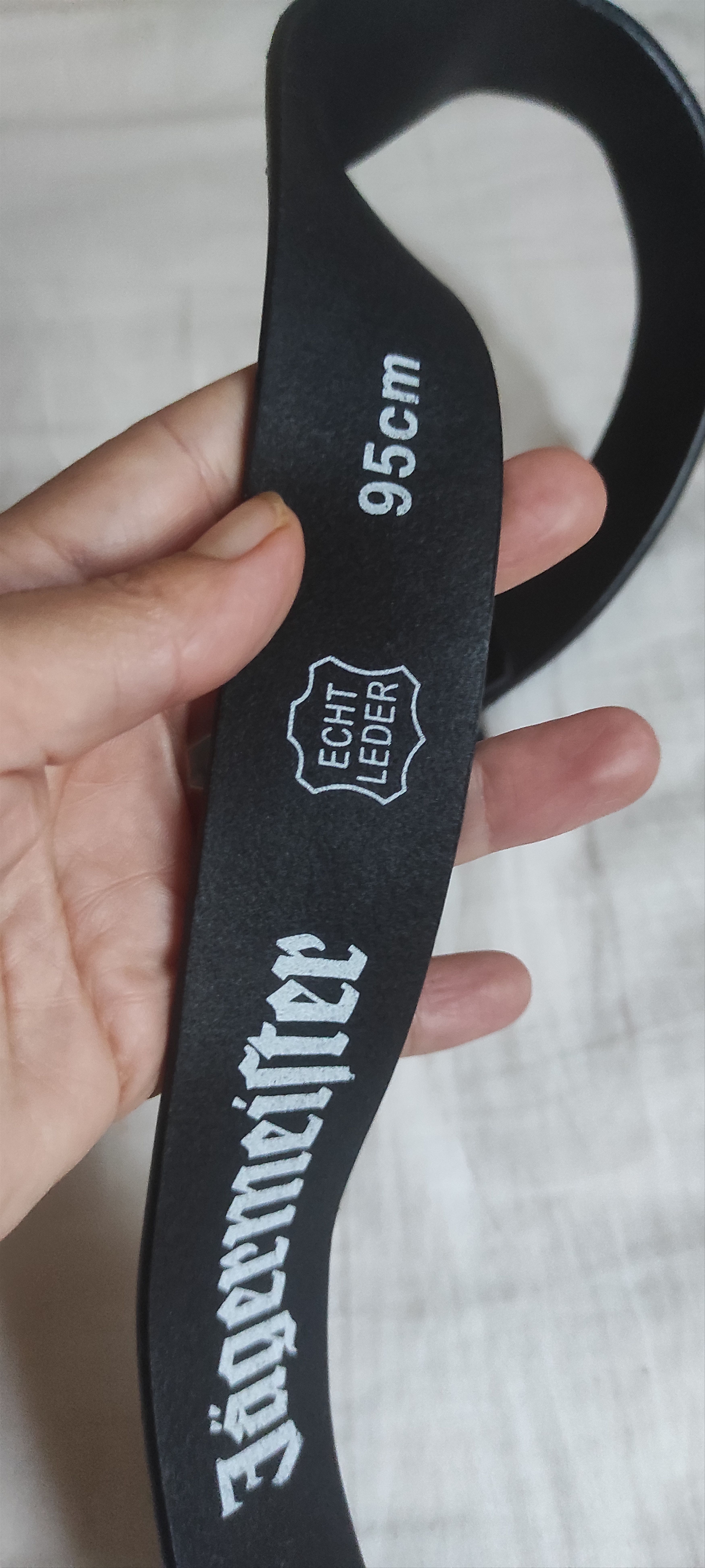 Jagermeister Classic Jagermeister Logo Belt in Black Leather - 95cm Size ONE SIZE - 10 Thumbnail