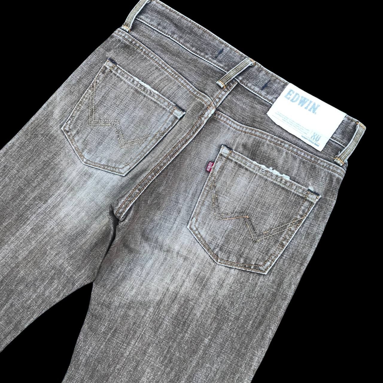 Edwin × Vintage JAPAN VINTAGE EDWIN EXCLUSIVE Faded Brown Distressed W29x32 Size US 29 - 7 Thumbnail