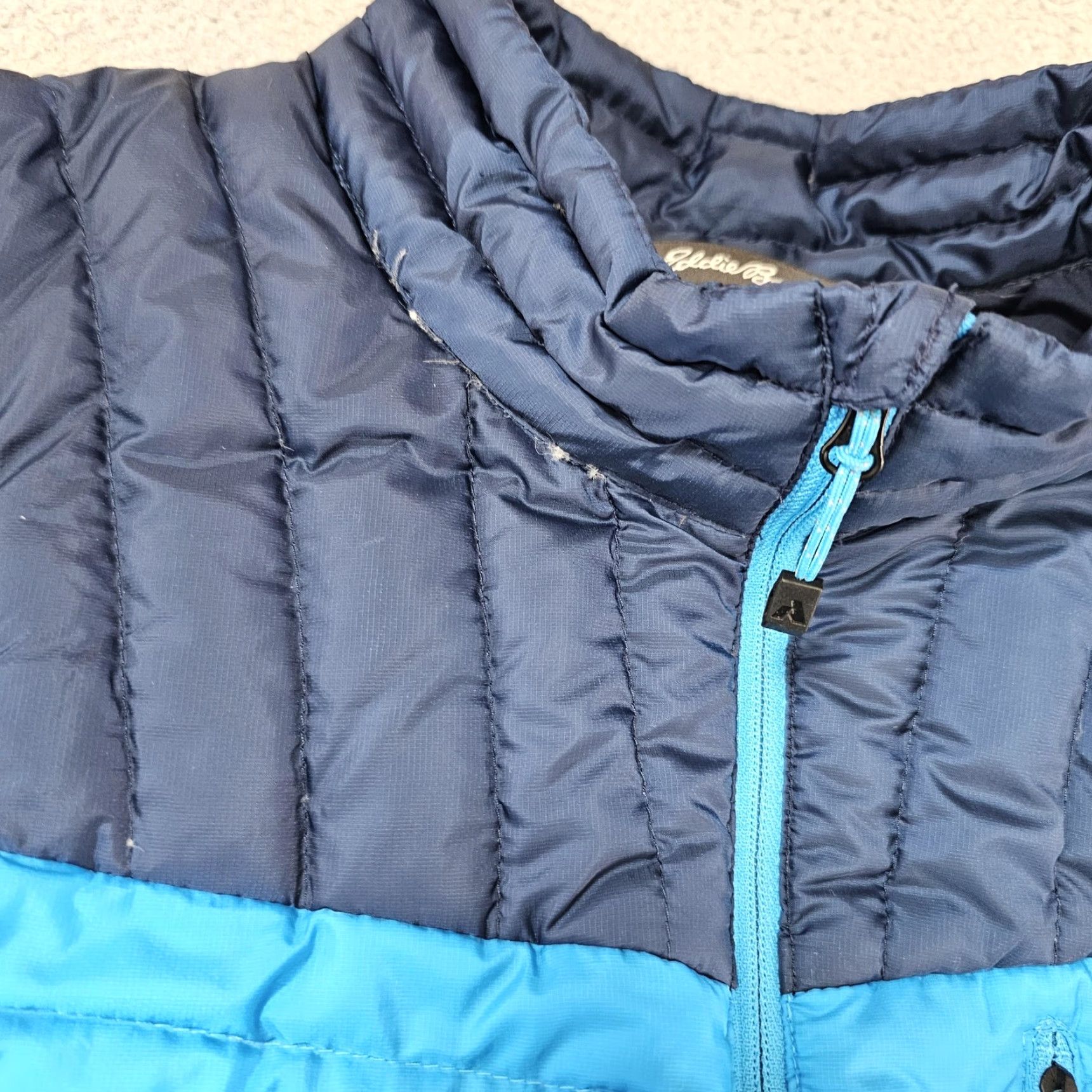 Eddie Bauer VEST Eddie Bauer Mens XL Blue StormDown 800 Hybrid Down Puffer Zip Quilted Lightweight Insulated Pockets Zip Front Casual Travel Size US XL / EU 56 / 4 - 4 Thumbnail