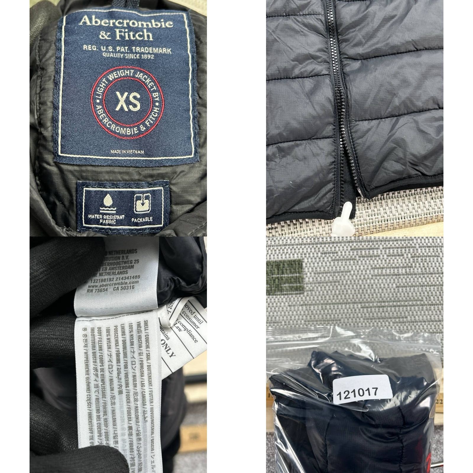 Abercrombie & Fitch Abercrombie And Fitch Puffer Vest Men XS Black Nylon Lightweight Water Resistant Vest Size US XS / EU 42 / 0 - 8 Thumbnail