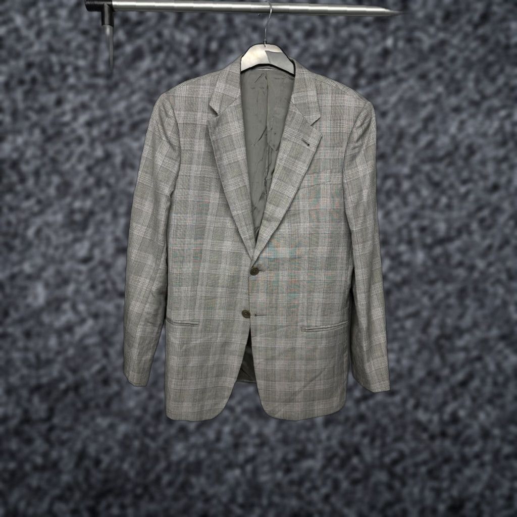 Armani Armani Collezioni Mens Wool Blazer Jacket Made in Italy Size 50R (M) Gray Wool Blazer Men Adult M Blazer Italy 50R Mens Jacket Two-Button Vintage: No Size 40R - 1 Thumbnail
