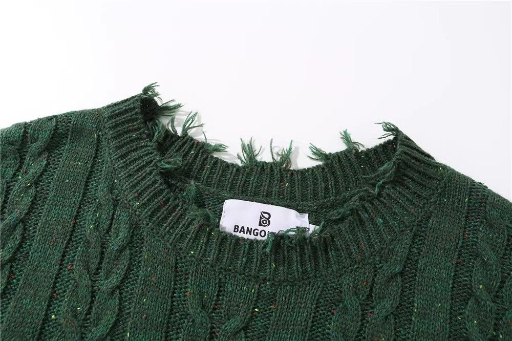 Japanese Brand × Vintage Men's retro loose round neck sweater Size US M / EU 48-50 / 2 - 3 Thumbnail