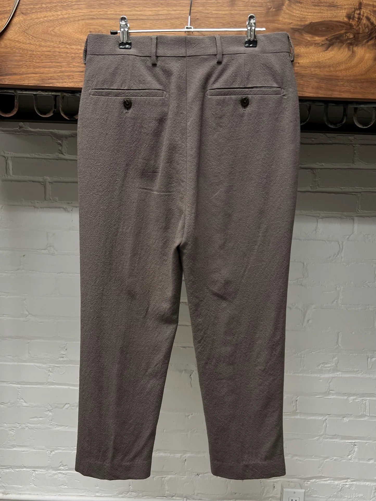 Rick Owens Rick Owens Mainline Virgin Wool ‘Dust’ Brown Cropped Pants Size US 30 / EU 46 - 3 Thumbnail