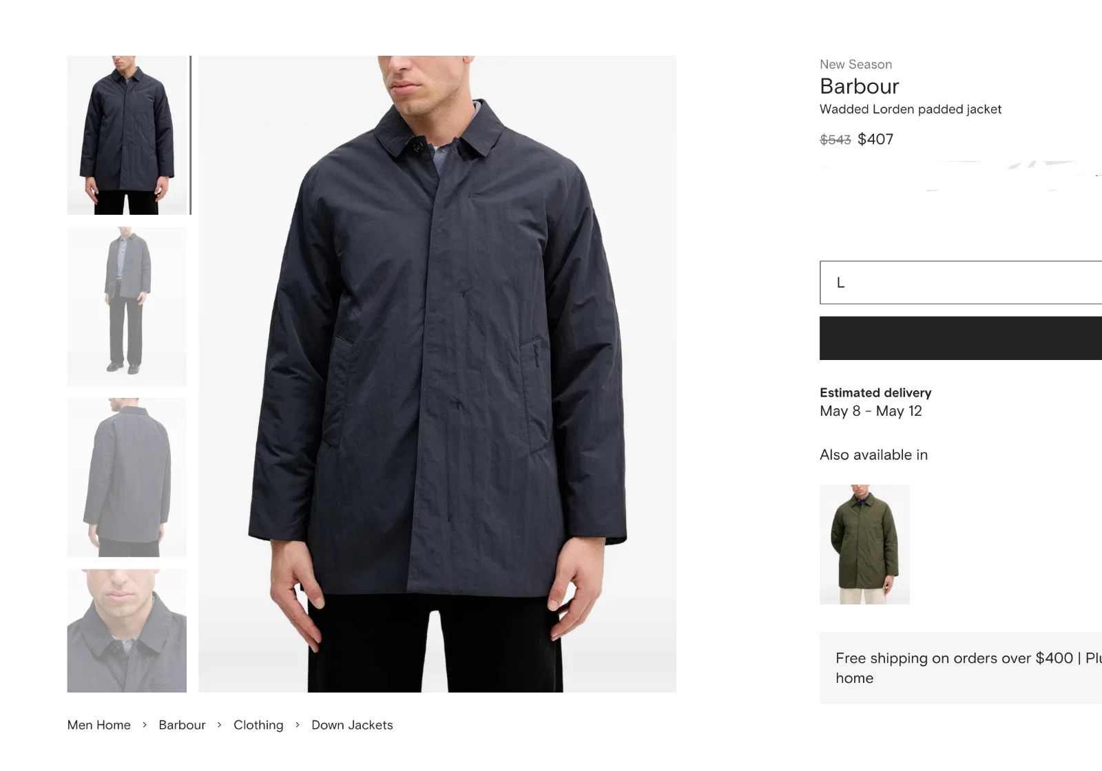 Barbour BARBOUR WADDED LORDEN MAC Size US M / EU 48-50 / 2 - 4 Thumbnail