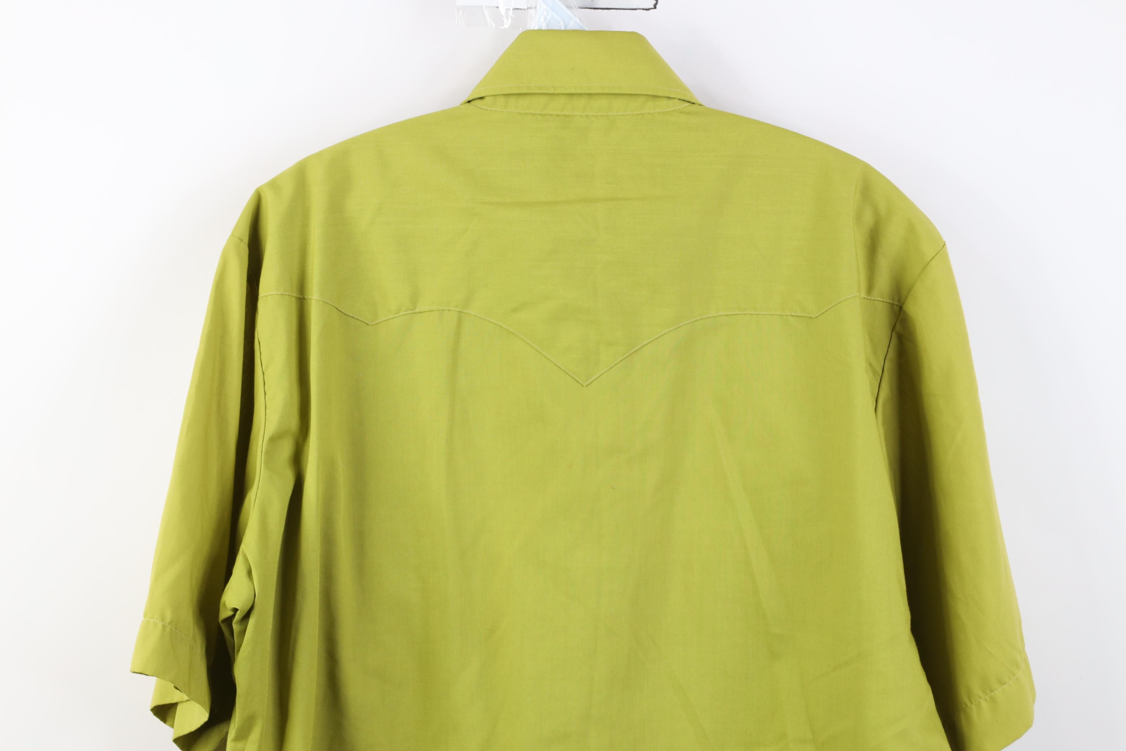 Vintage Vintage 70s Rockabilly Cowboy Rodeo Dagger Collar Shirt Size US XL / EU 56 / 4 - 14 Thumbnail